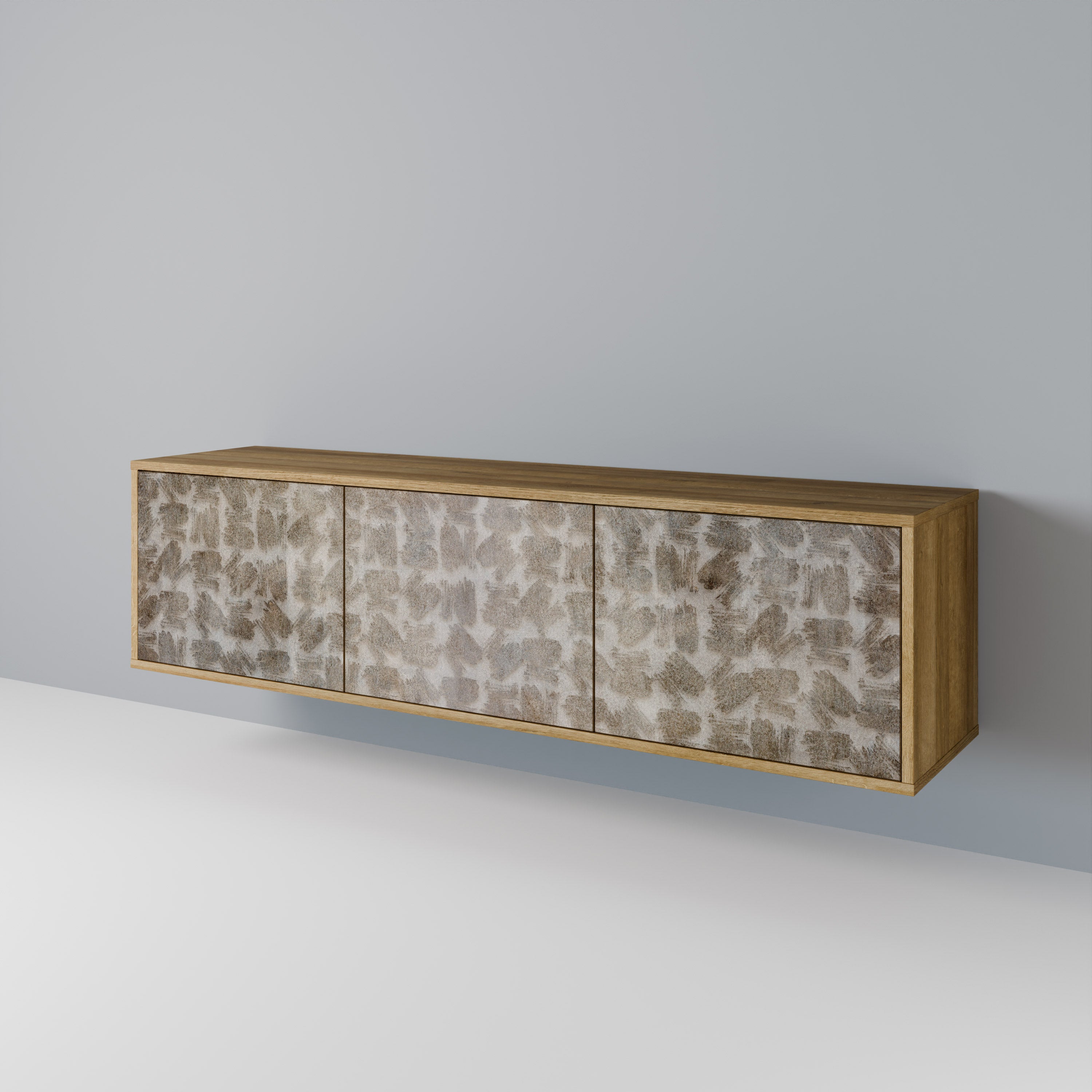 SLIGHTLY BLURRED 3-Door TV Cabinet