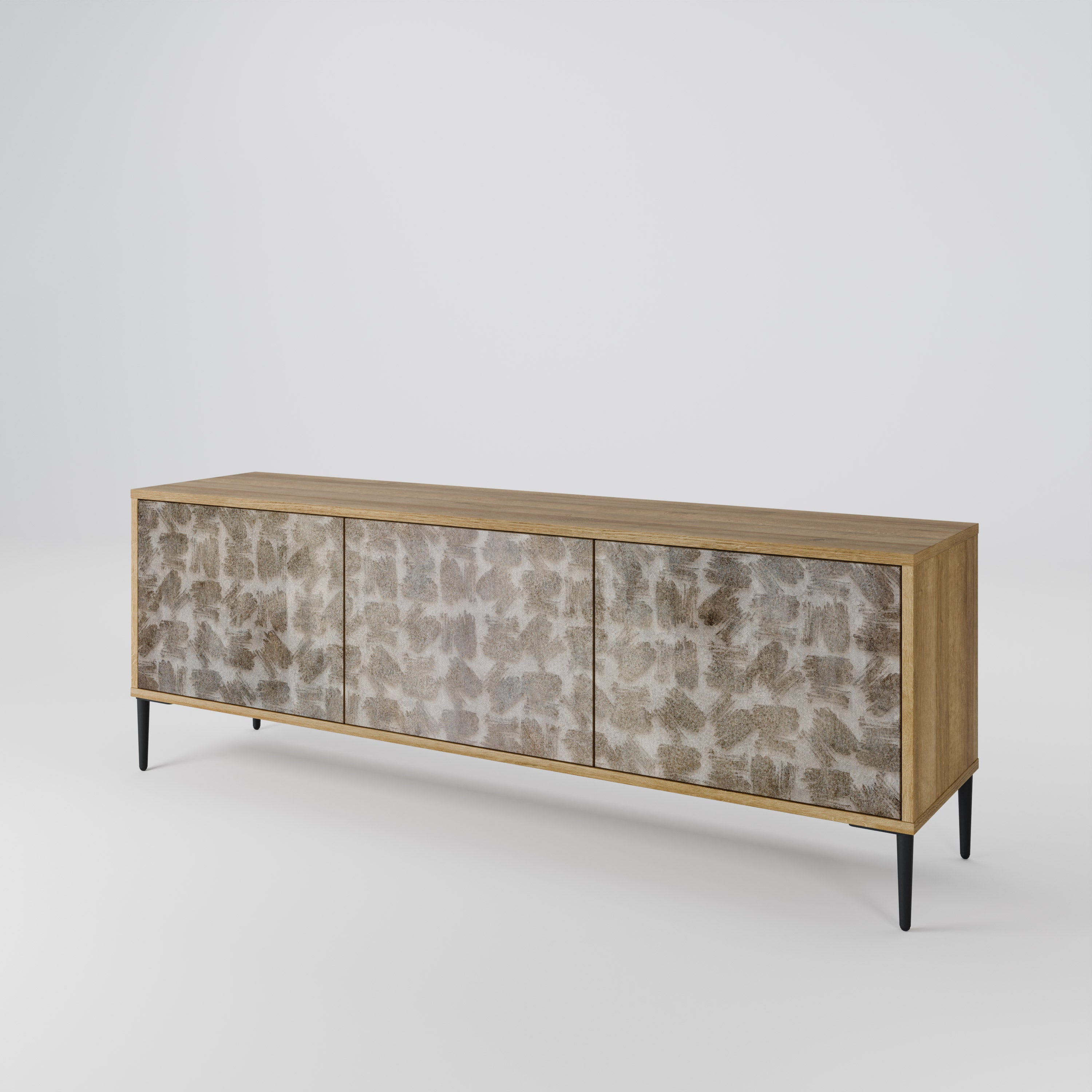 SLIGHTLY BLURRED 3-Door TV Cabinet