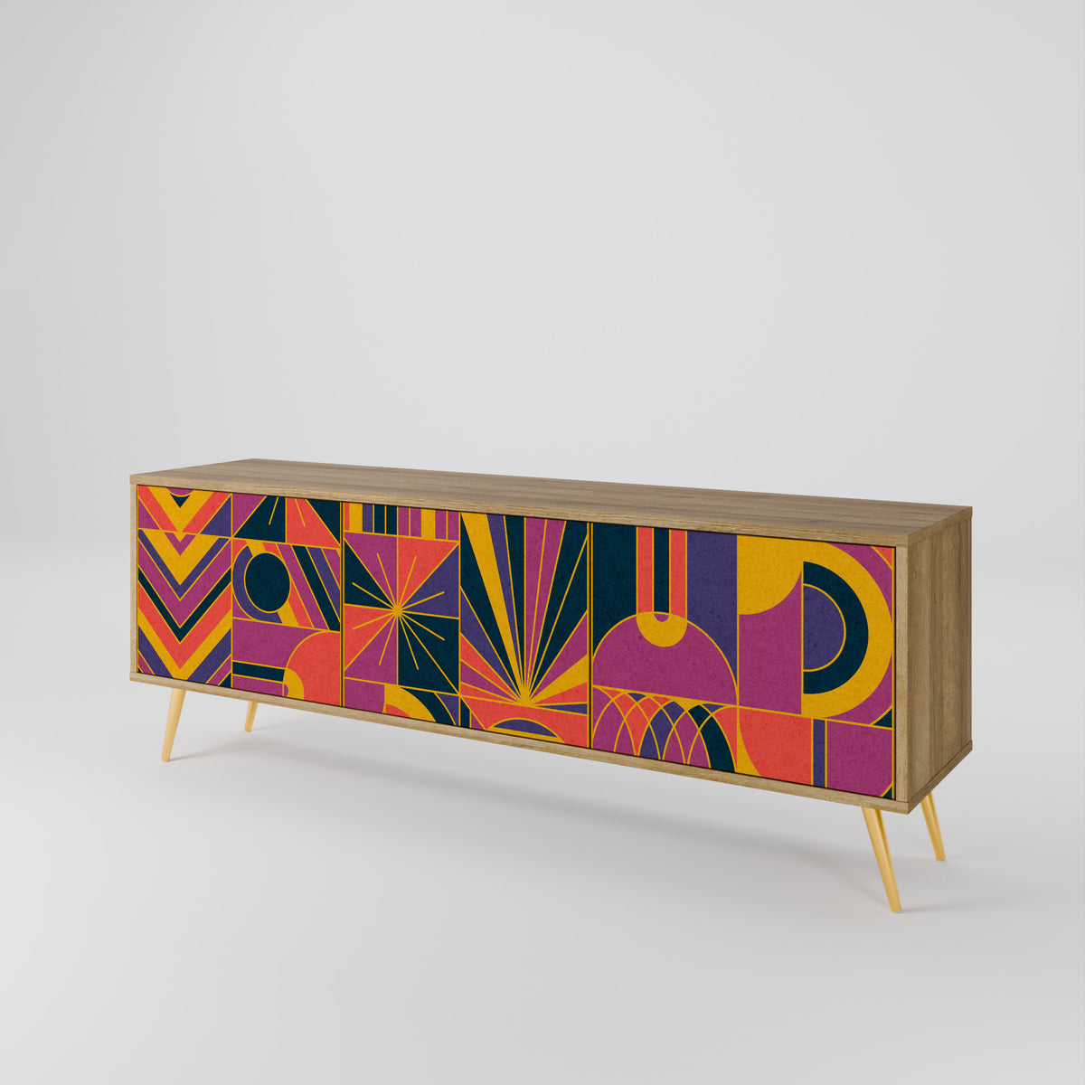 ELECTRIC PATTERNS 3-türiges TV-Lowboard