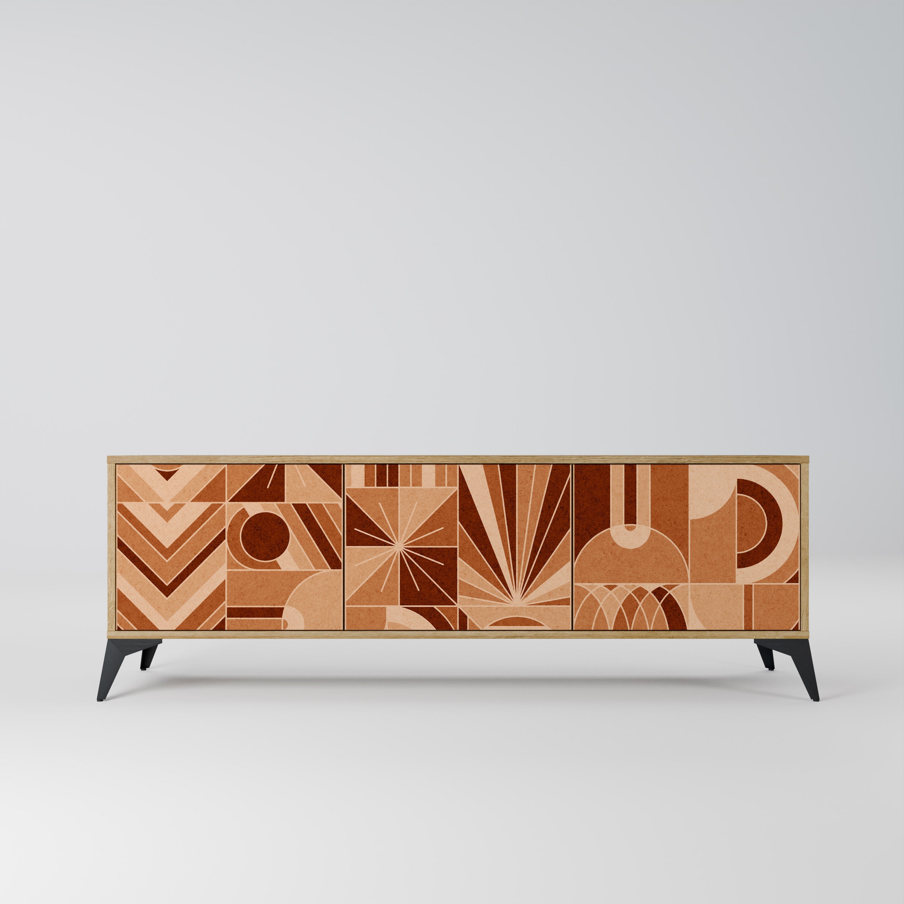 PRISM MOSAIC TV-Lowboard mit 3 Türen in Eiche-Optik