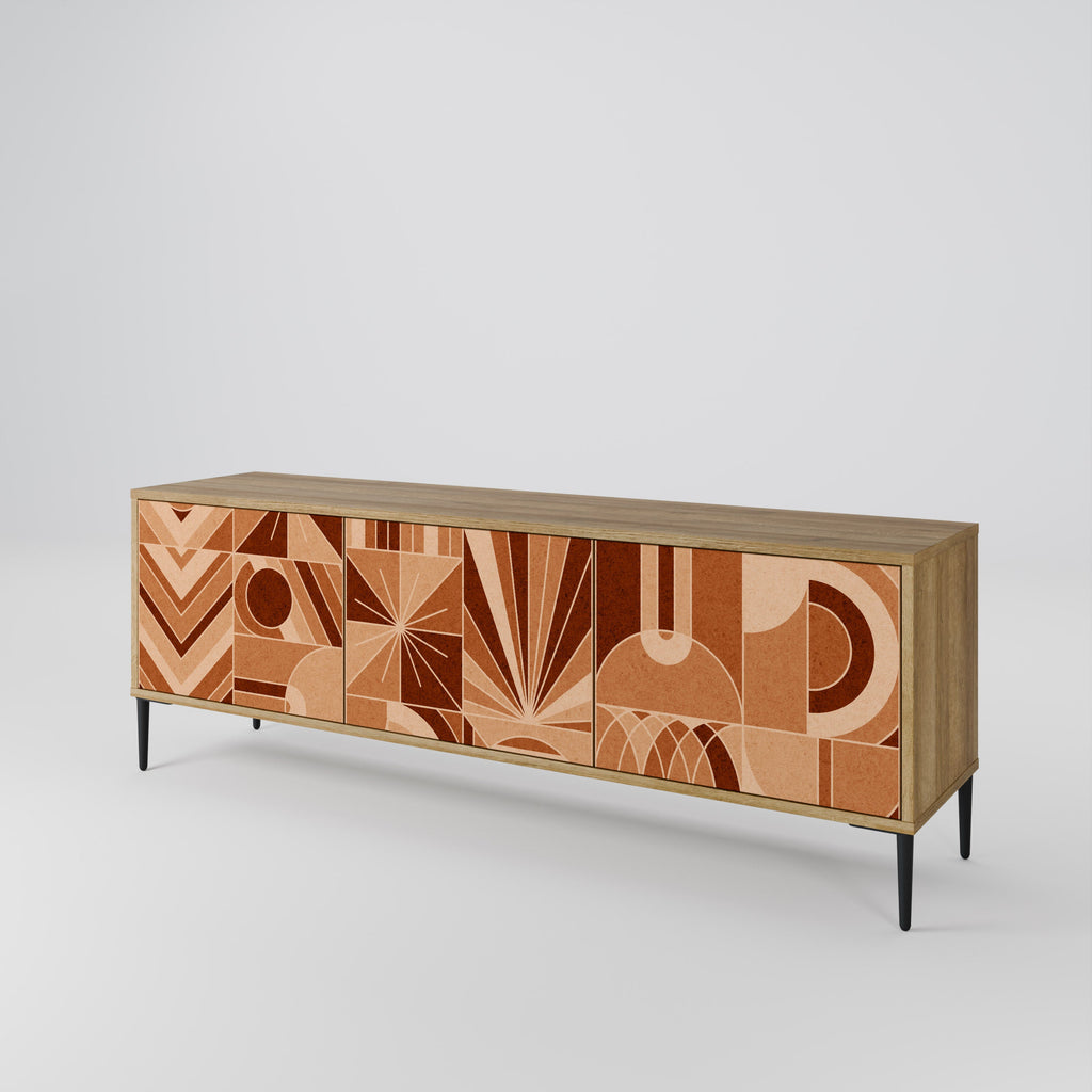 PRISM MOSAIC TV-Lowboard mit 3 Türen in Eiche-Optik