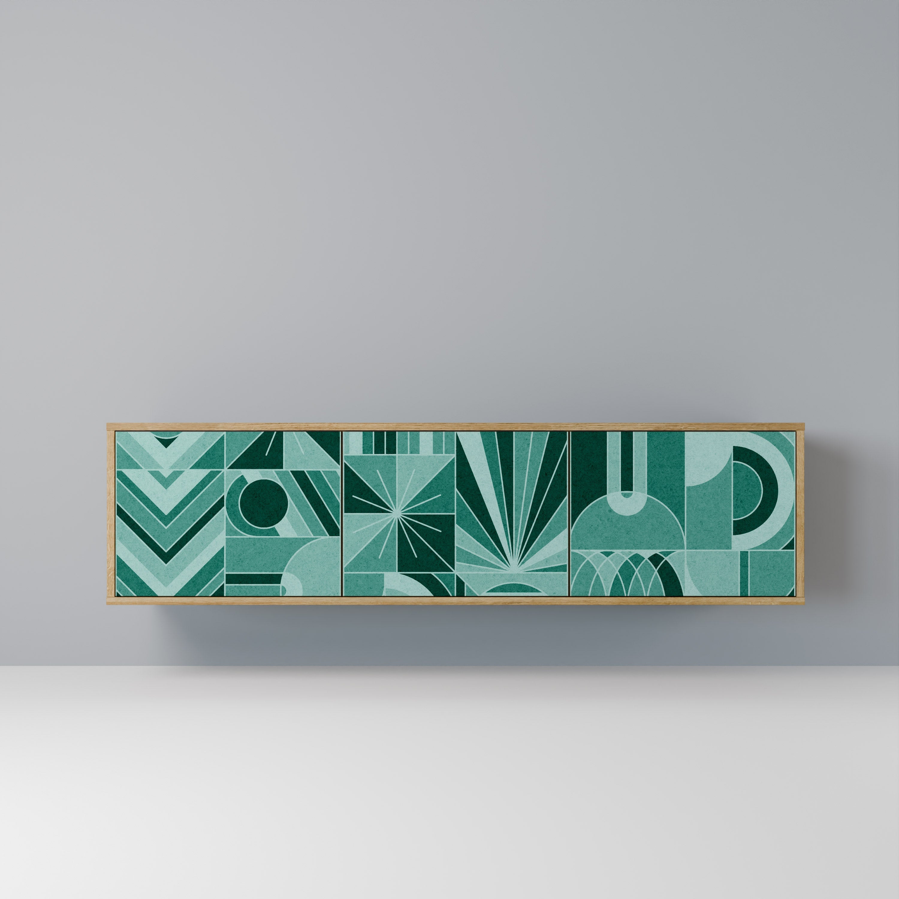 HARMONIC GRID TV-Lowboard mit 3 Türen in Eiche-Optik