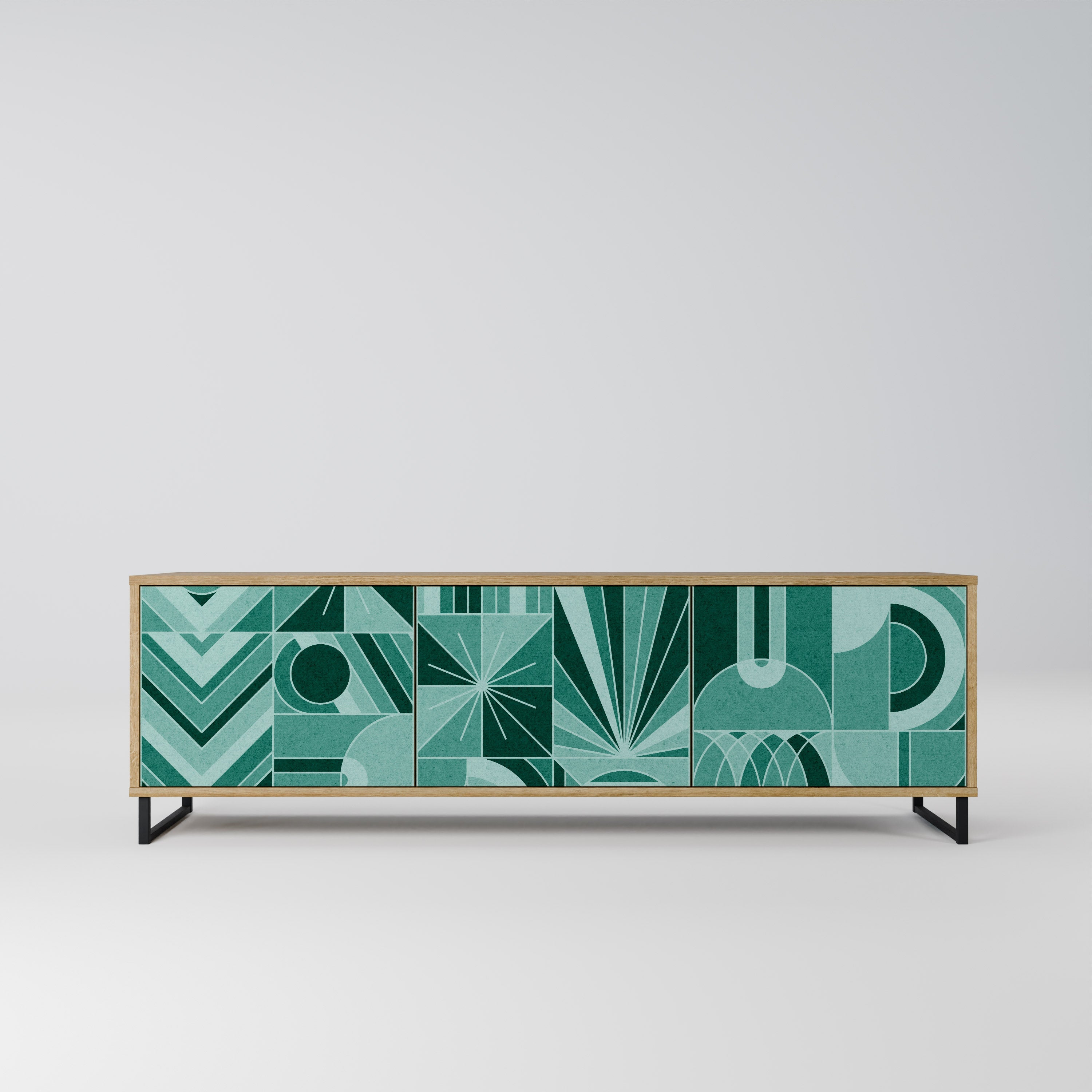 HARMONIC GRID TV-Lowboard mit 3 Türen in Eiche-Optik