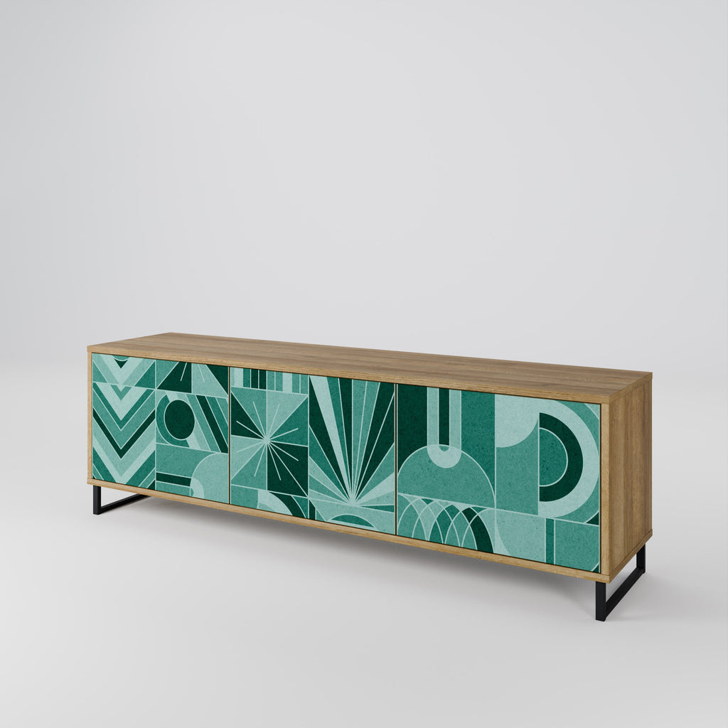 HARMONIC GRID TV-Lowboard mit 3 Türen in Eiche-Optik