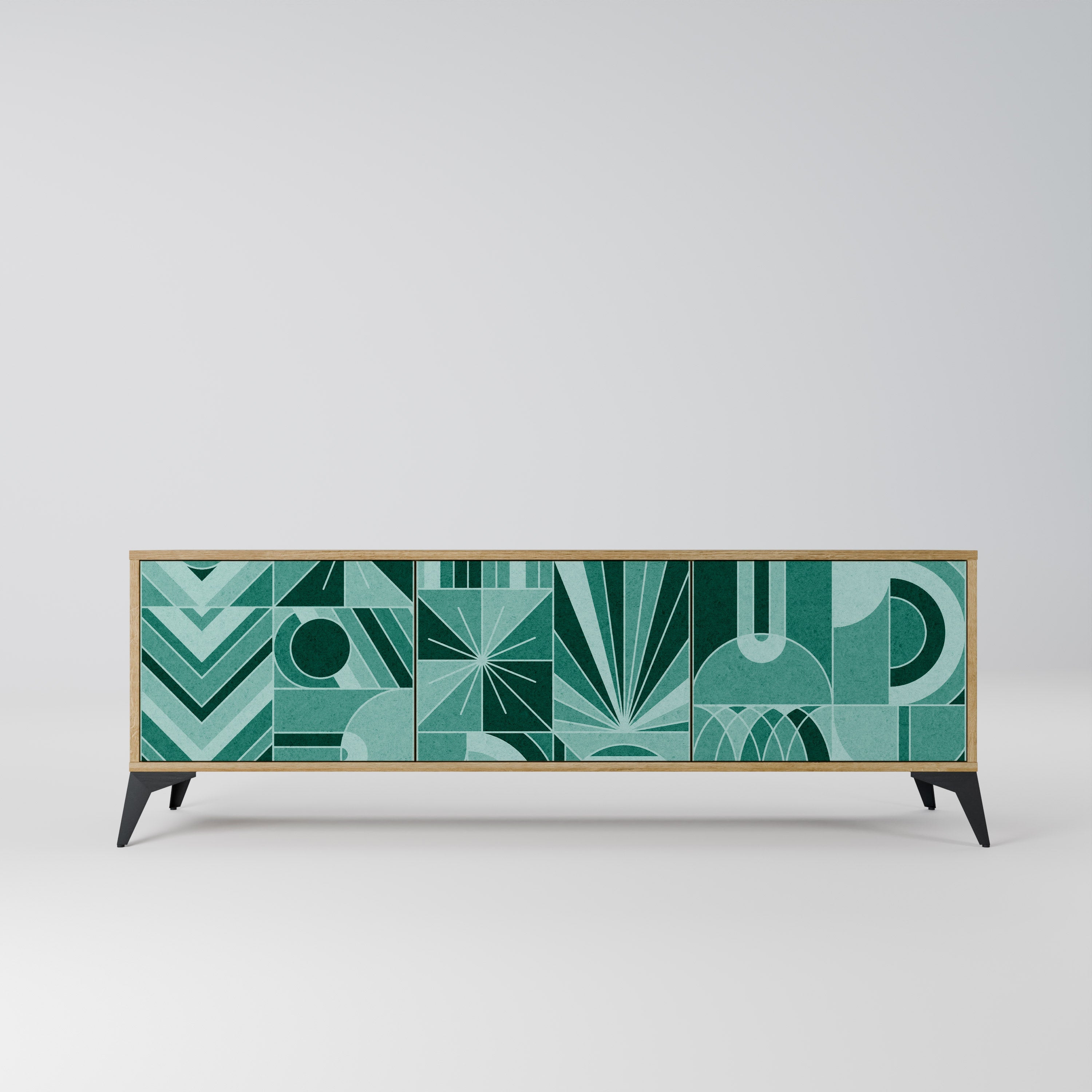 HARMONIC GRID TV-Lowboard mit 3 Türen in Eiche-Optik