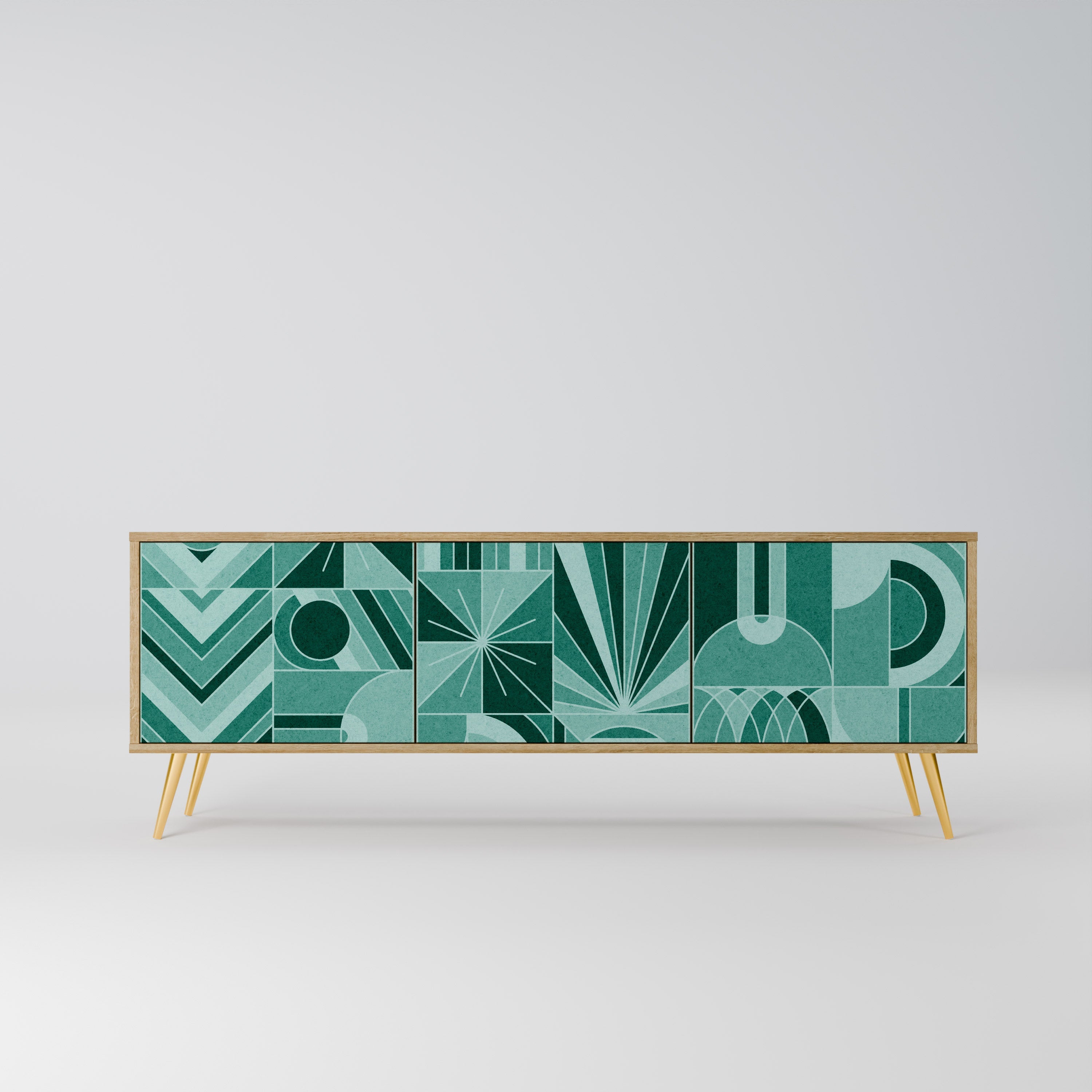 HARMONIC GRID TV-Lowboard mit 3 Türen in Eiche-Optik