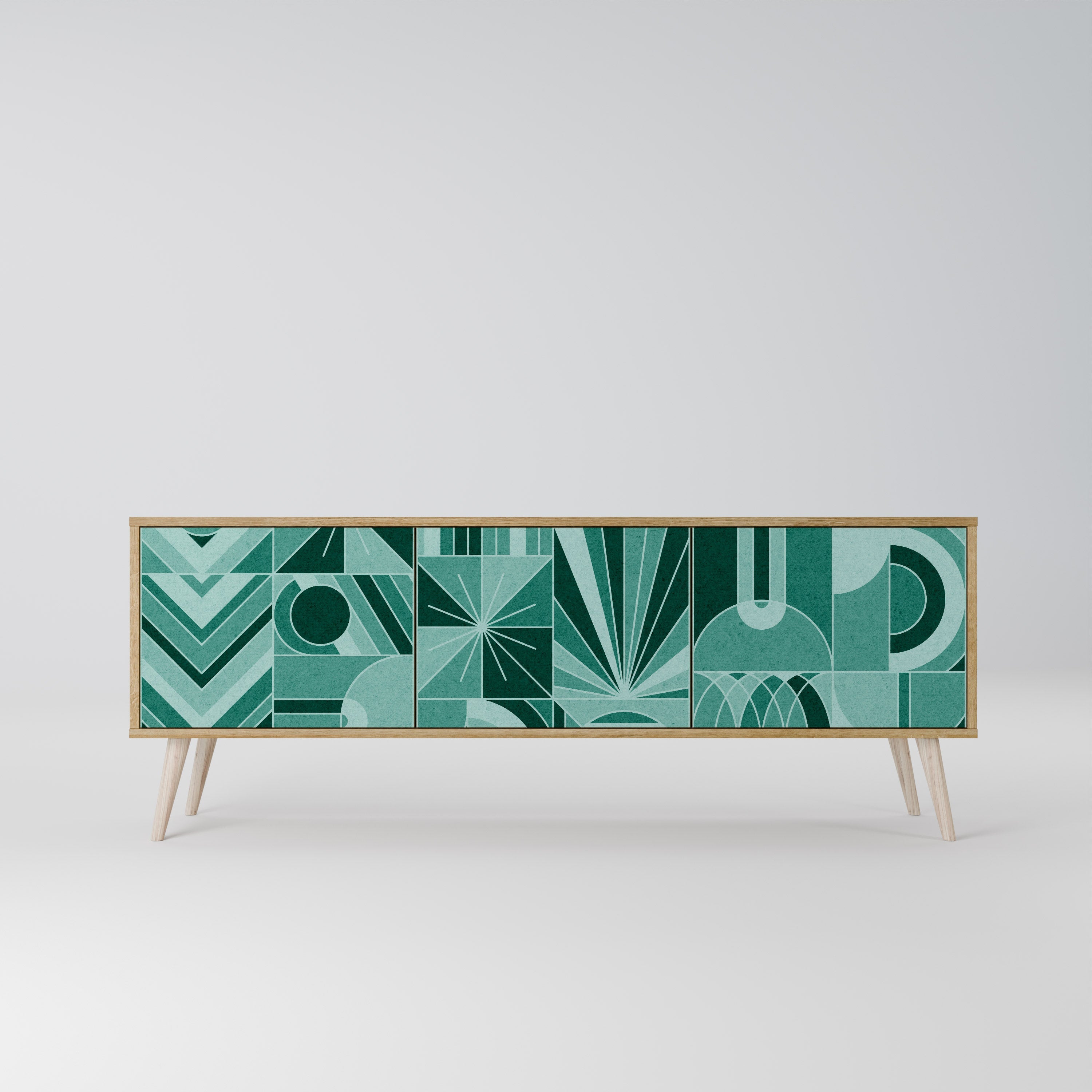 HARMONIC GRID TV-Lowboard mit 3 Türen in Eiche-Optik