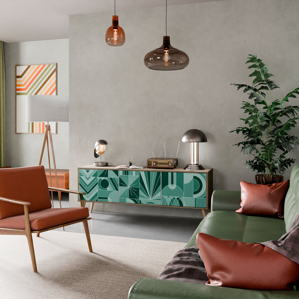 HARMONIC GRID TV-Lowboard mit 3 Türen in Eiche-Optik