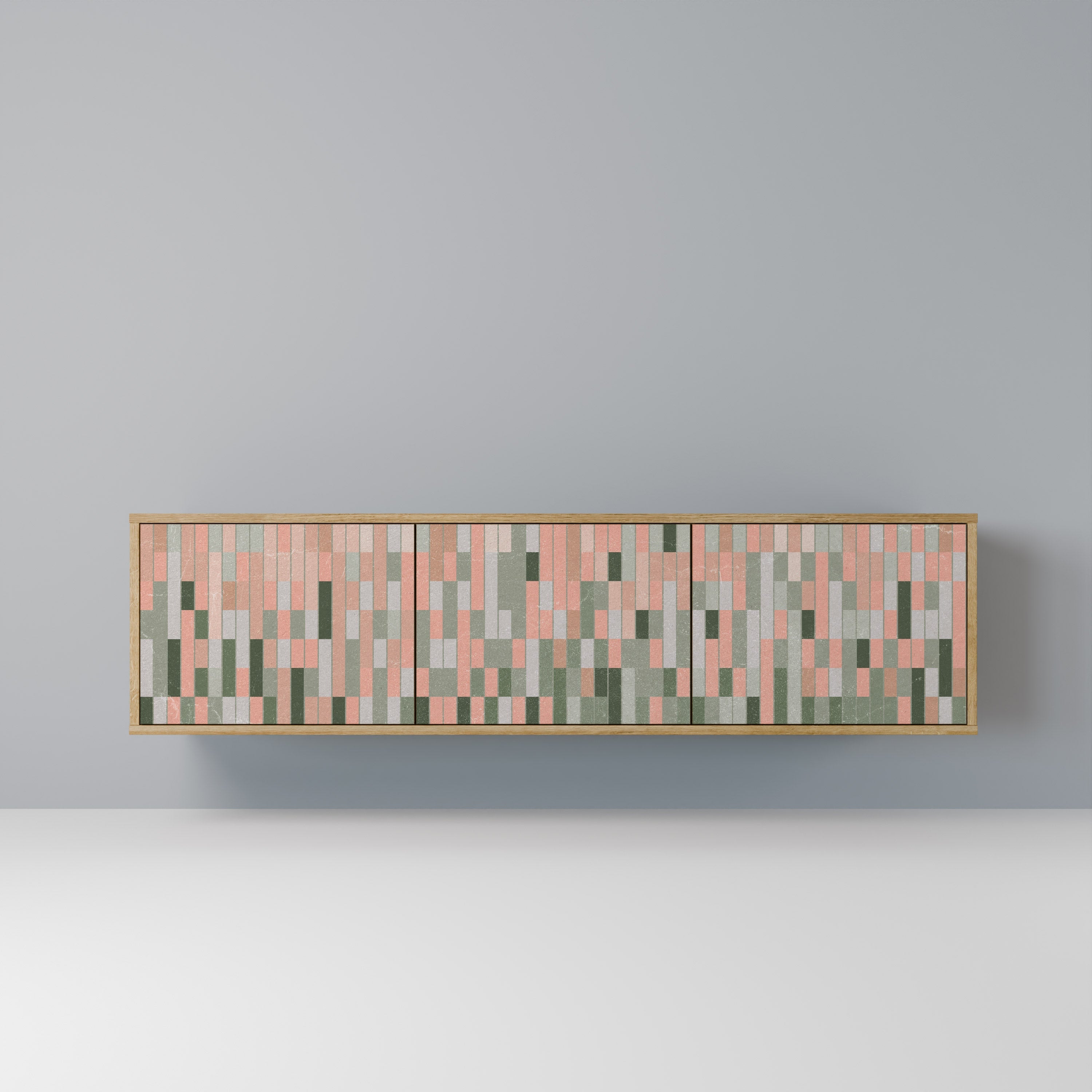 BUILDING THE FUTURE TV-Lowboard mit 3 Türen in Eiche-Optik