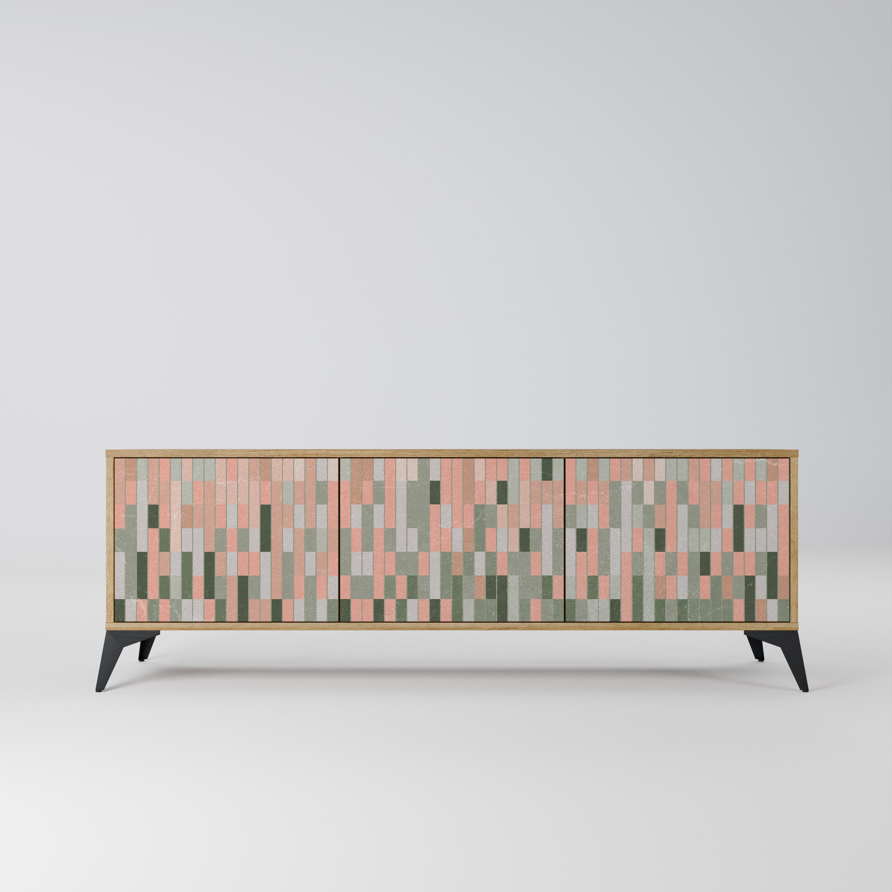 BUILDING THE FUTURE TV-Lowboard mit 3 Türen in Eiche-Optik