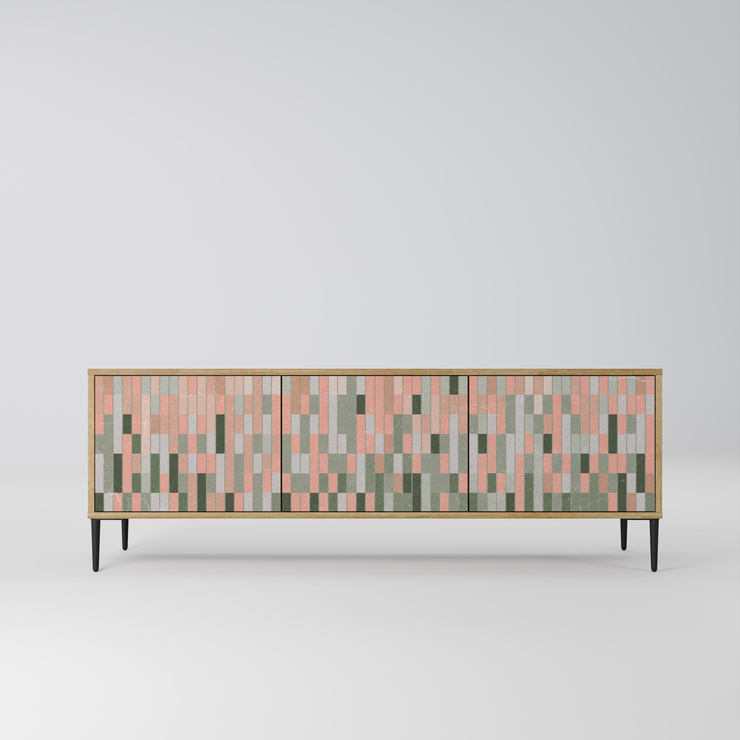 BUILDING THE FUTURE TV-Lowboard mit 3 Türen in Eiche-Optik