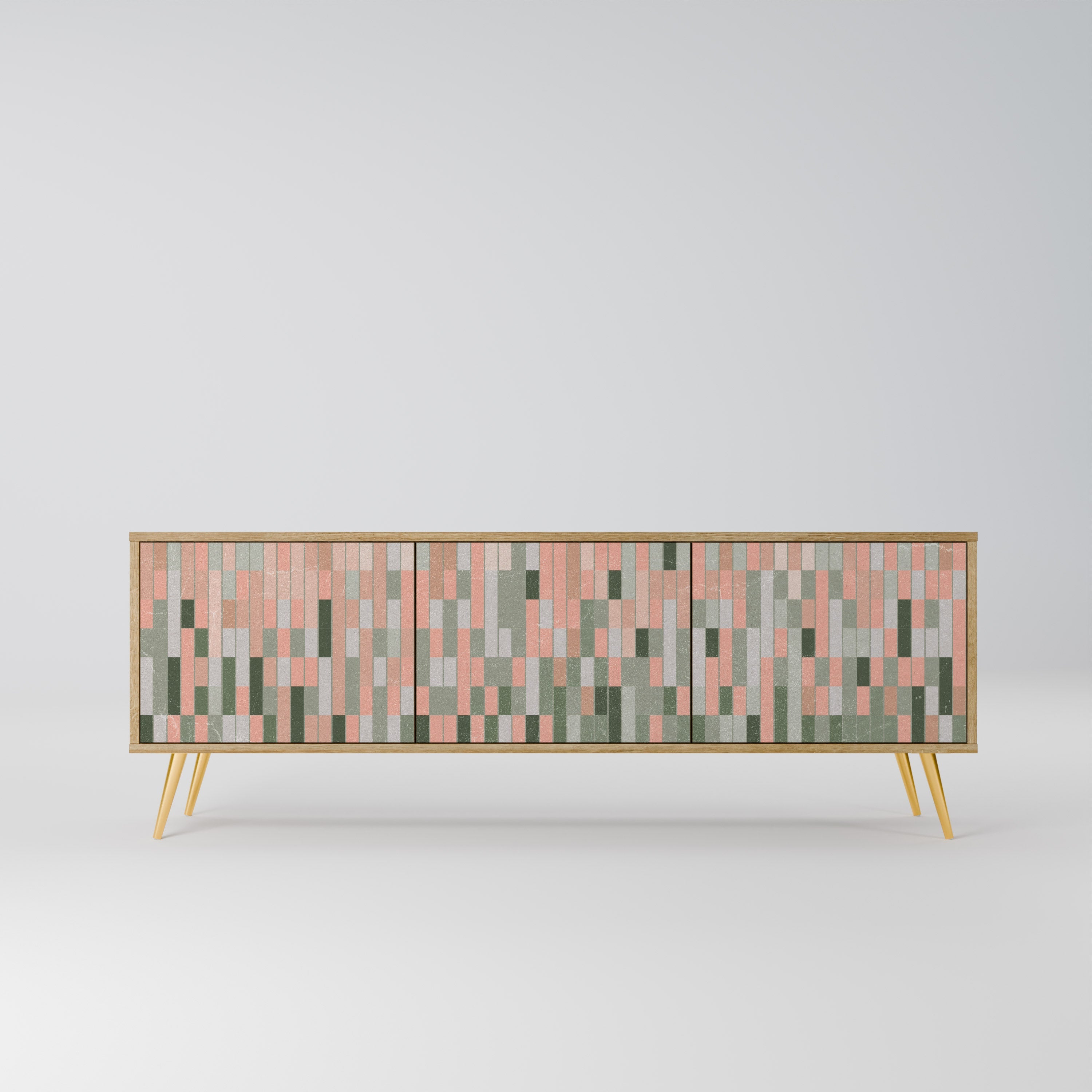 BUILDING THE FUTURE TV-Lowboard mit 3 Türen in Eiche-Optik