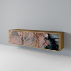 GILDED SWIRLS TV-Lowboard mit 3 Türen in Eiche-Optik