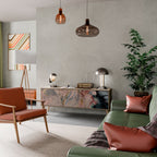 GILDED SWIRLS TV-Lowboard mit 3 Türen in Eiche-Optik