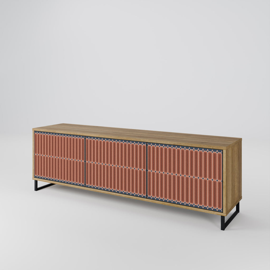 HYPNOTIC GATE TV-Lowboard mit 3 Türen in Eiche-Optik