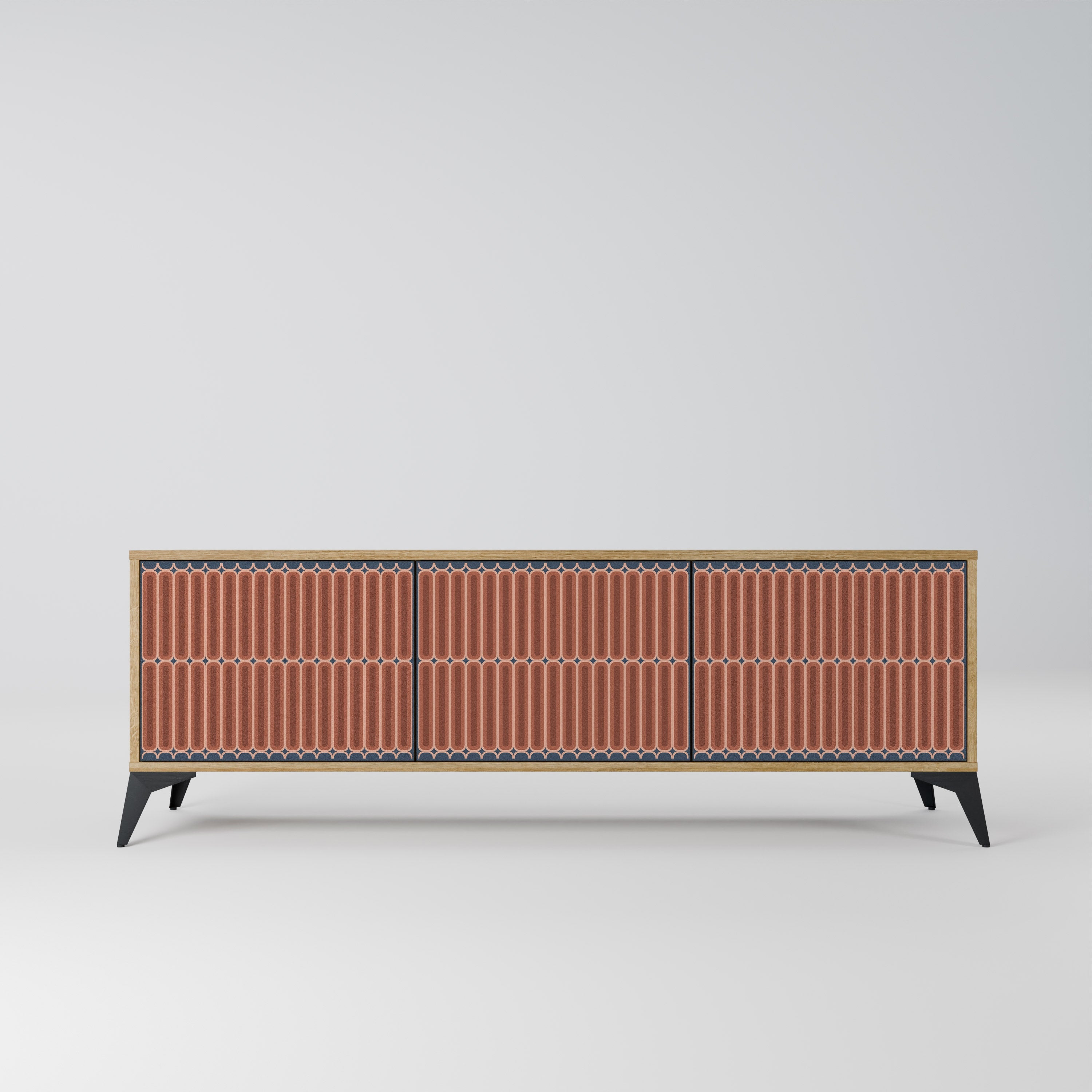 HYPNOTIC GATE TV-Lowboard mit 3 Türen in Eiche-Optik