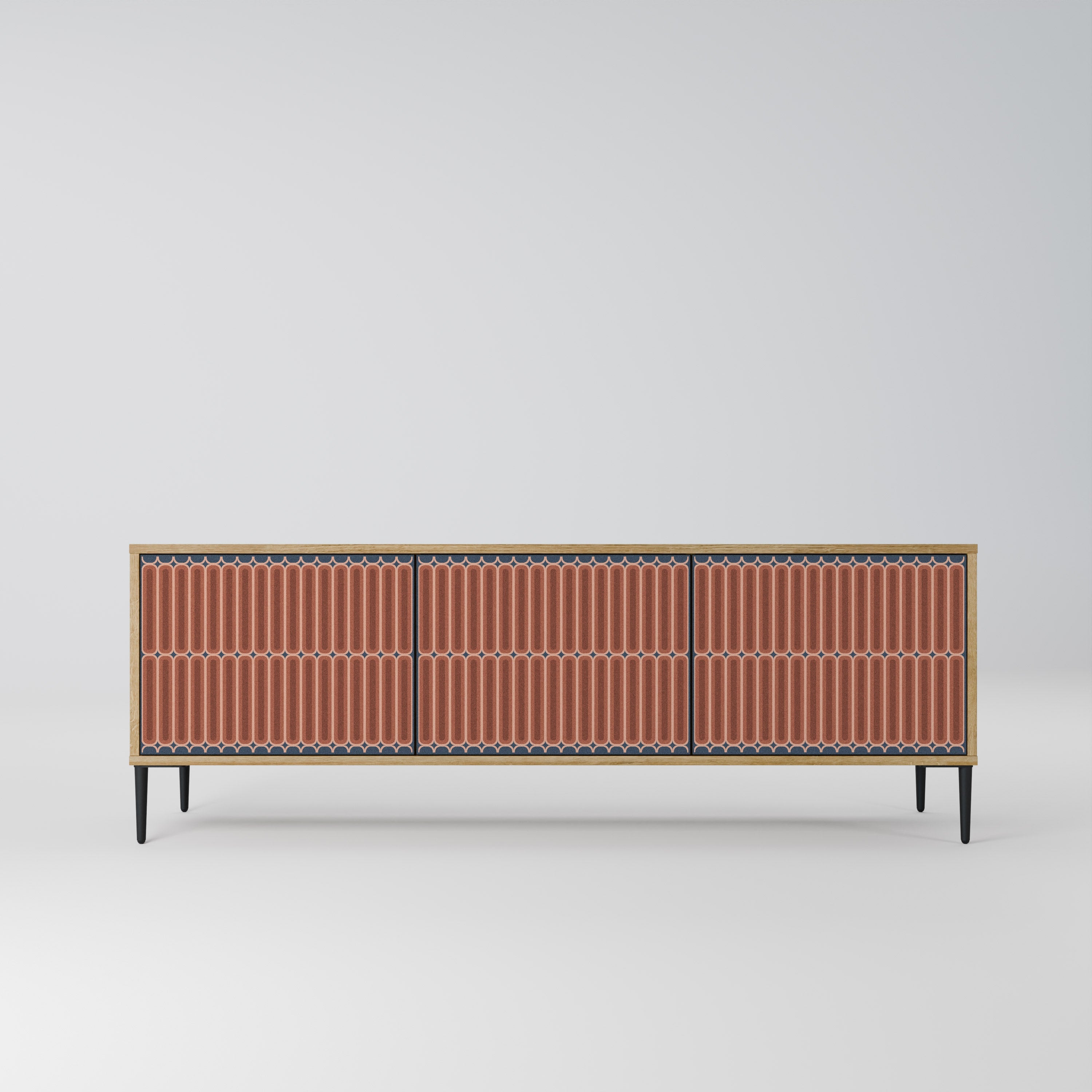 HYPNOTIC GATE TV-Lowboard mit 3 Türen in Eiche-Optik