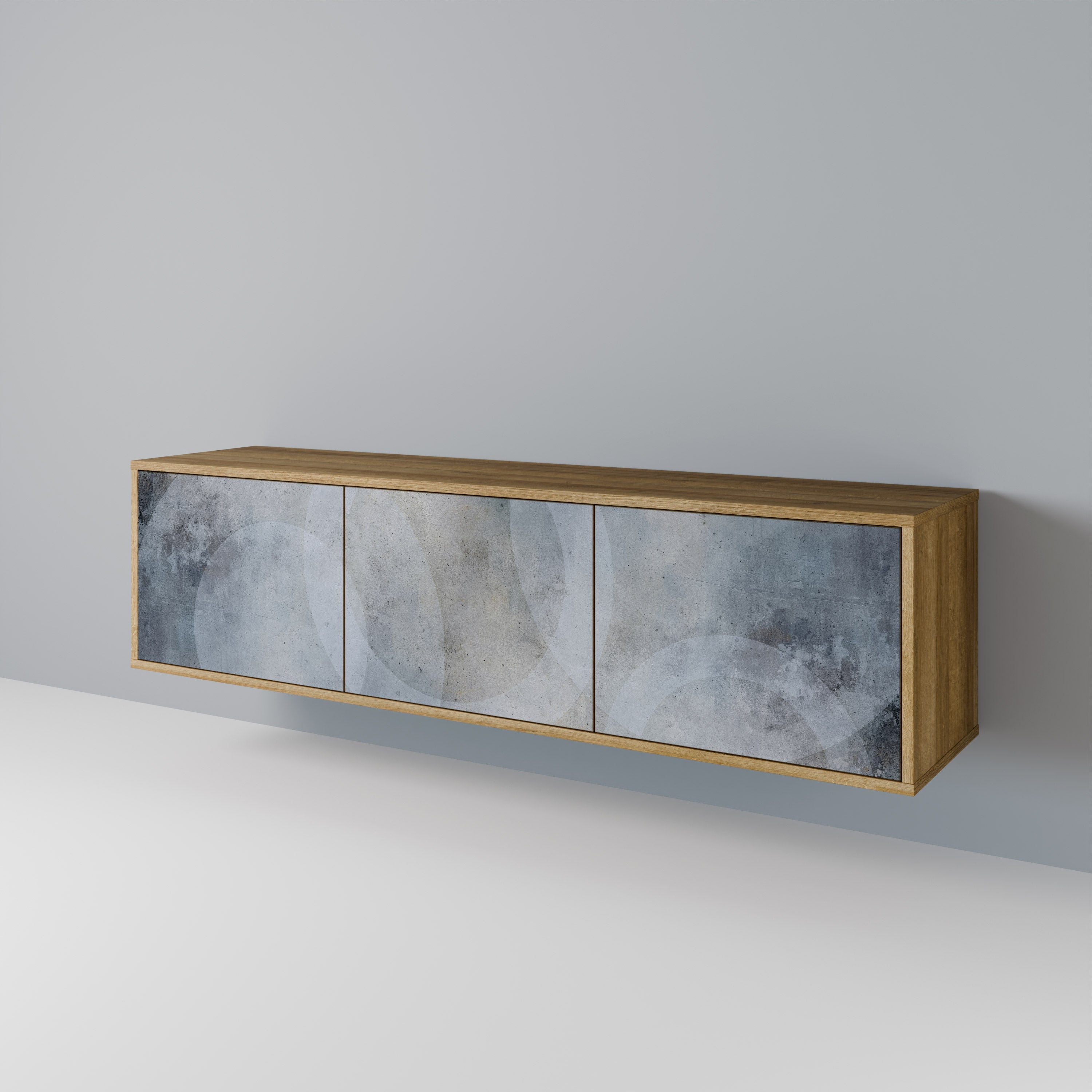 MUTED ARC TV-Lowboard mit 3 Türen in Eiche-Optik
