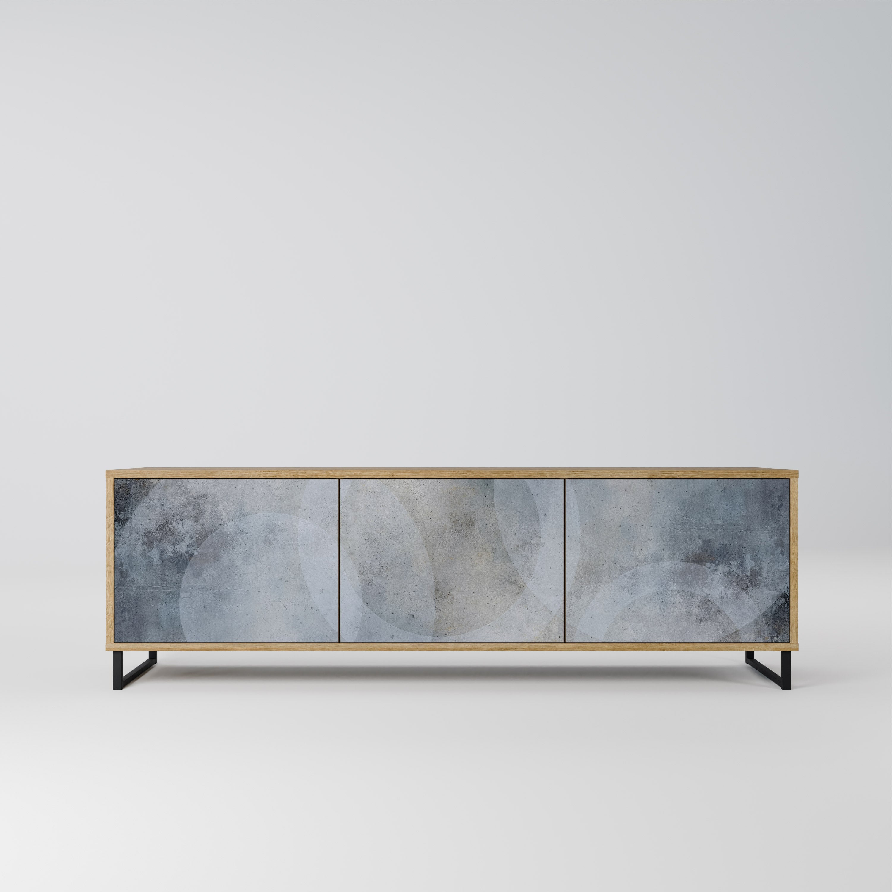 MUTED ARC TV-Lowboard mit 3 Türen in Eiche-Optik