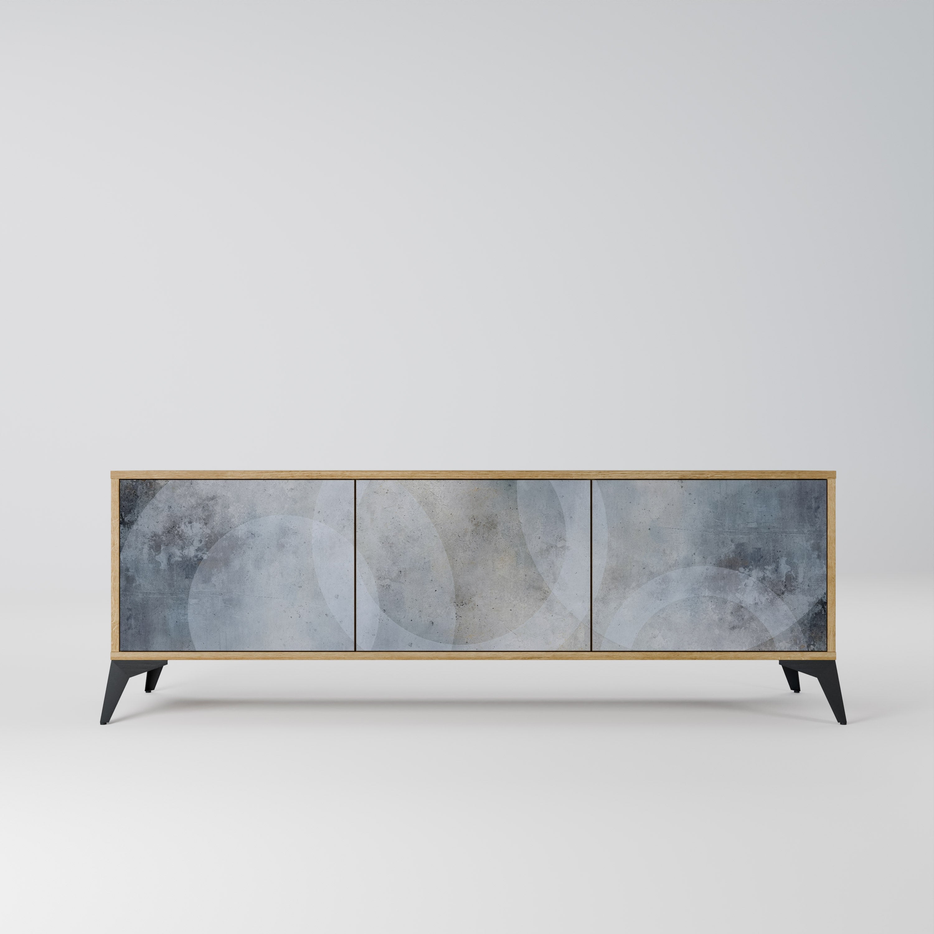 MUTED ARC TV-Lowboard mit 3 Türen in Eiche-Optik