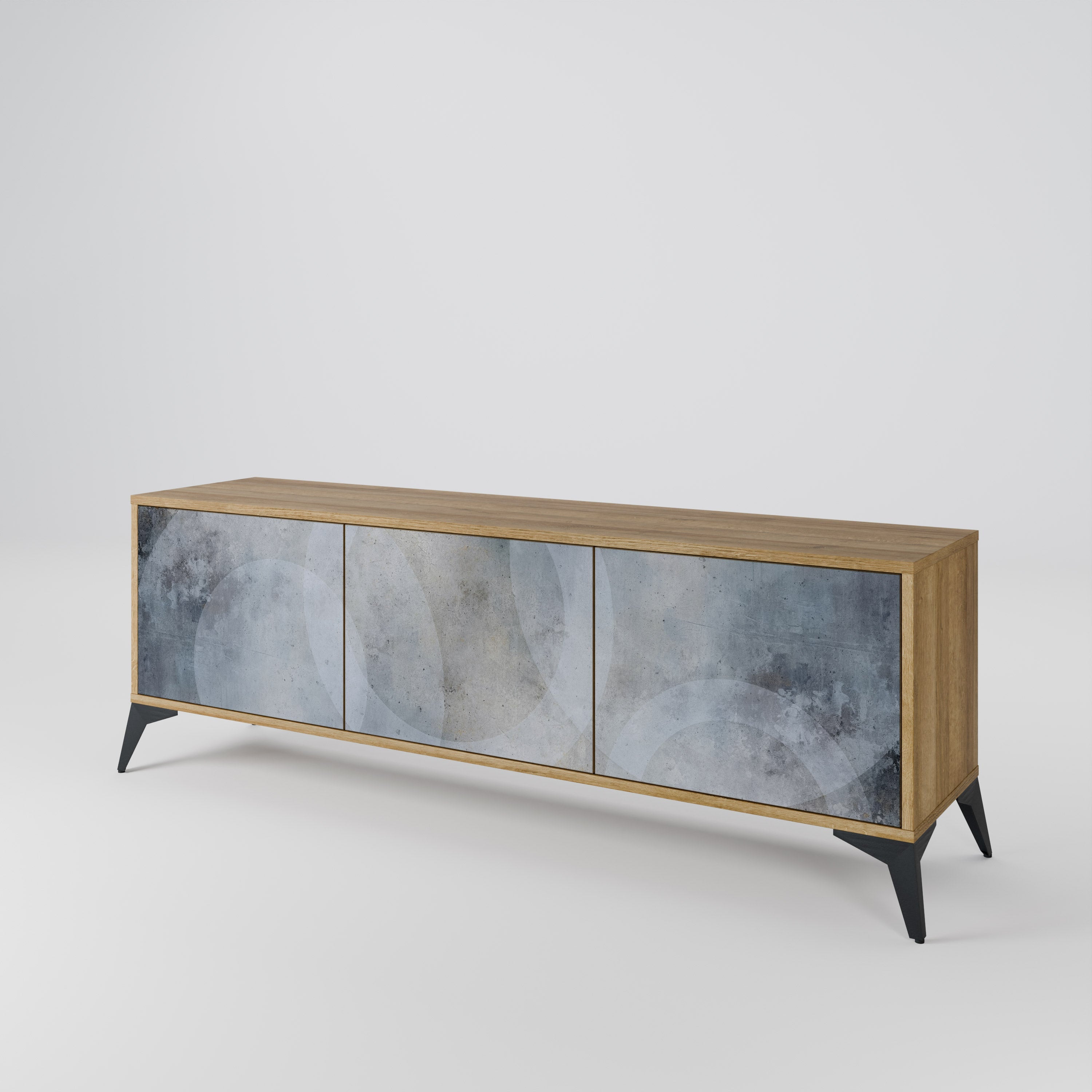 MUTED ARC TV-Lowboard mit 3 Türen in Eiche-Optik