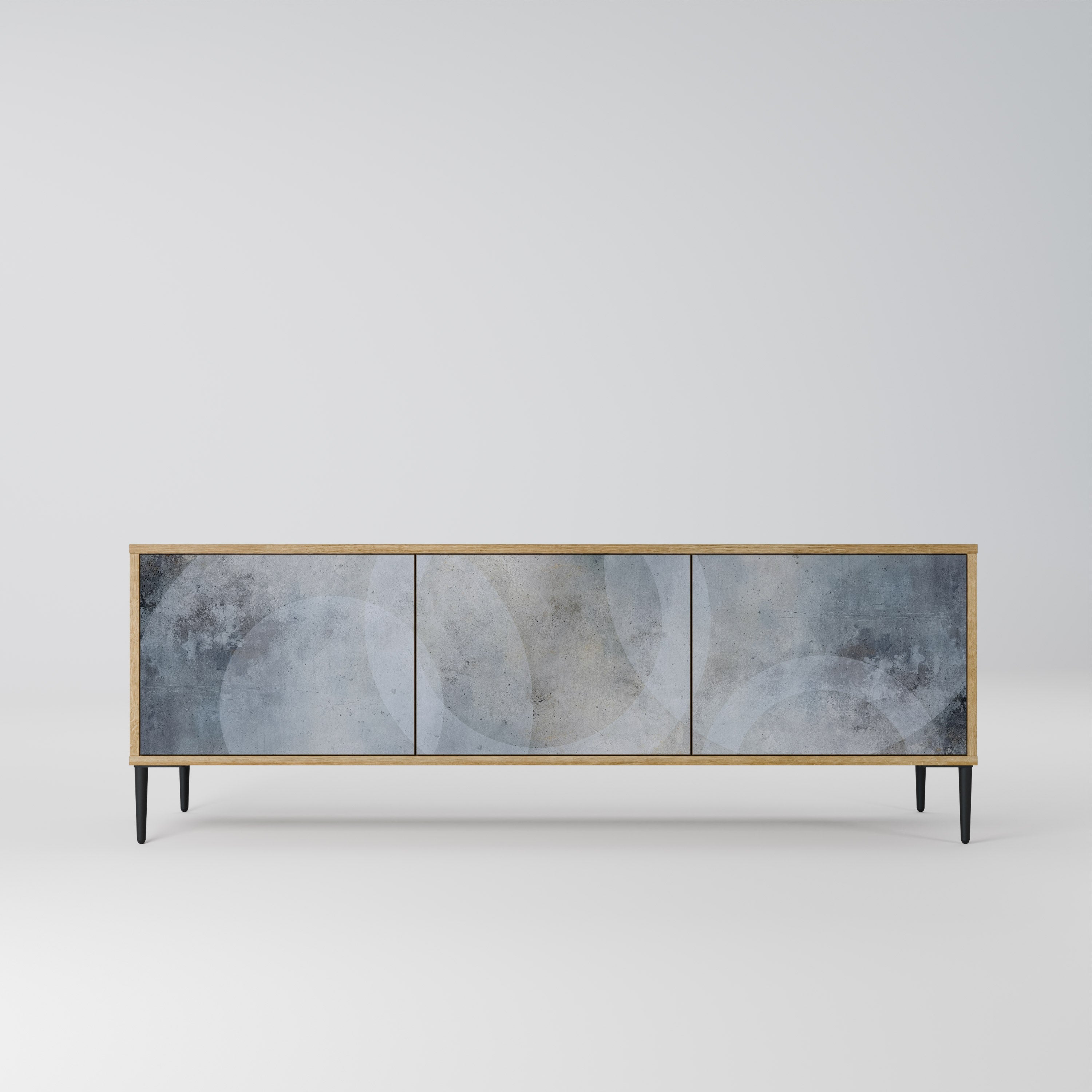 MUTED ARC TV-Lowboard mit 3 Türen in Eiche-Optik