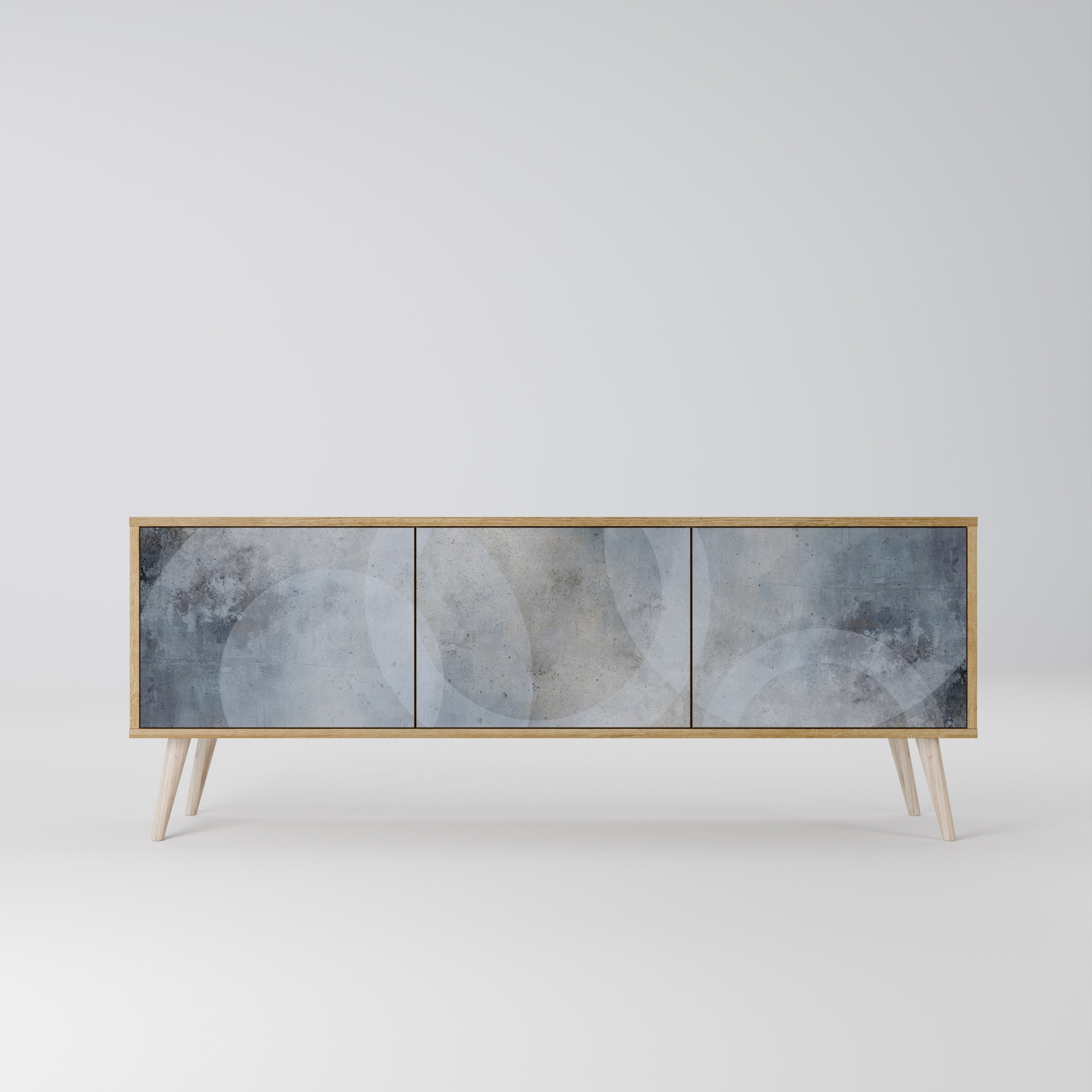 MUTED ARC TV-Lowboard mit 3 Türen in Eiche-Optik