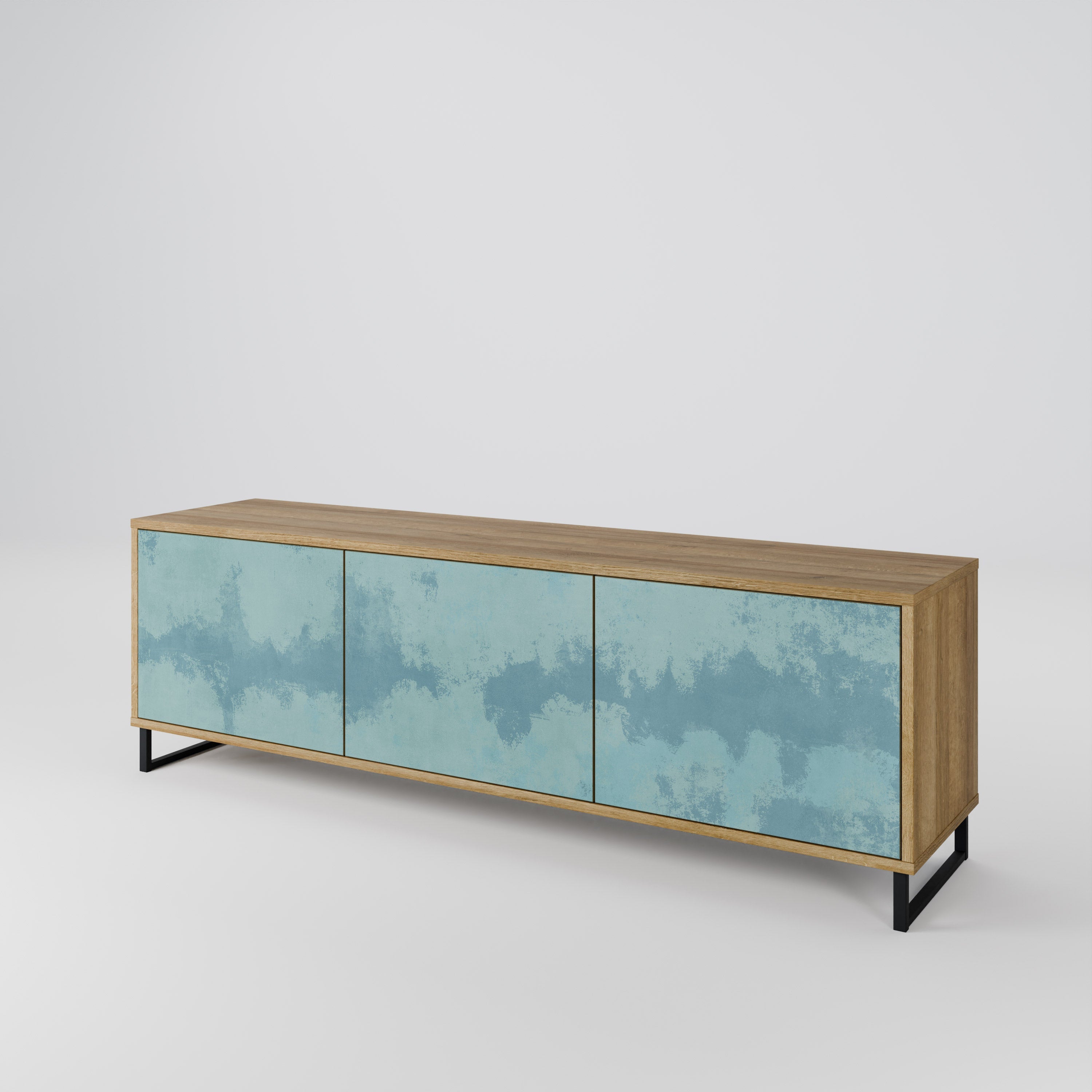 SKY WASH TV-Lowboard mit 3 Türen in Eiche-Optik