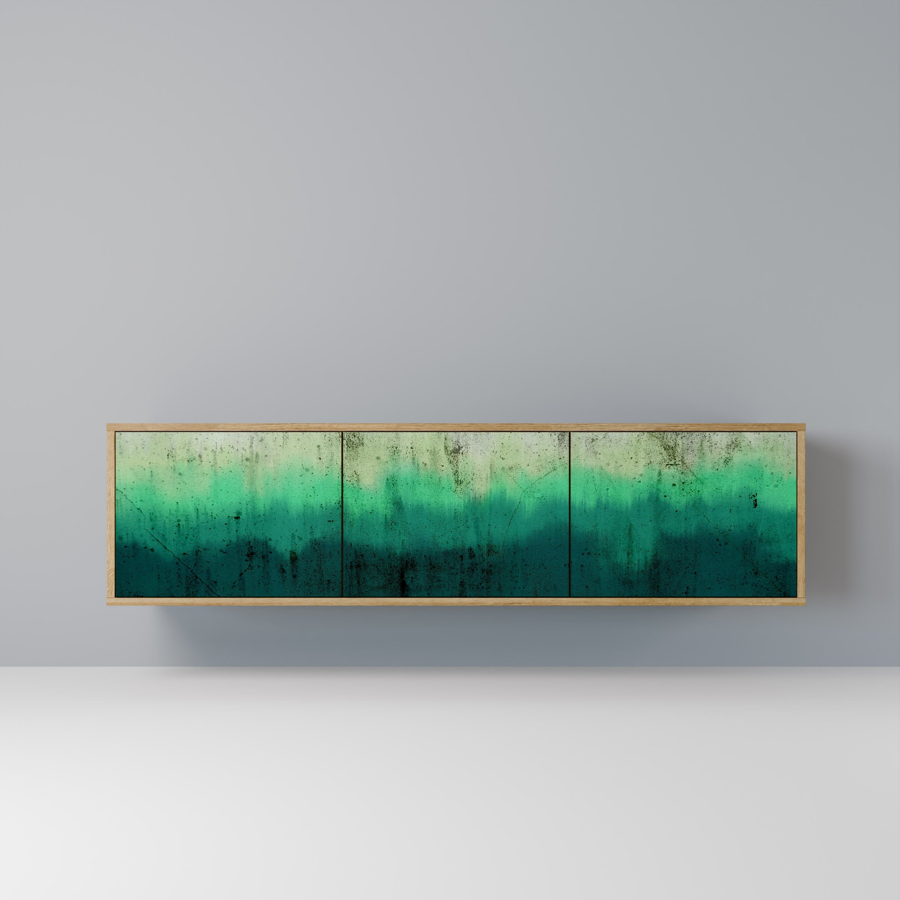 NORTHERN LIGHTS TV-Lowboard mit 3 Türen in Eiche-Optik