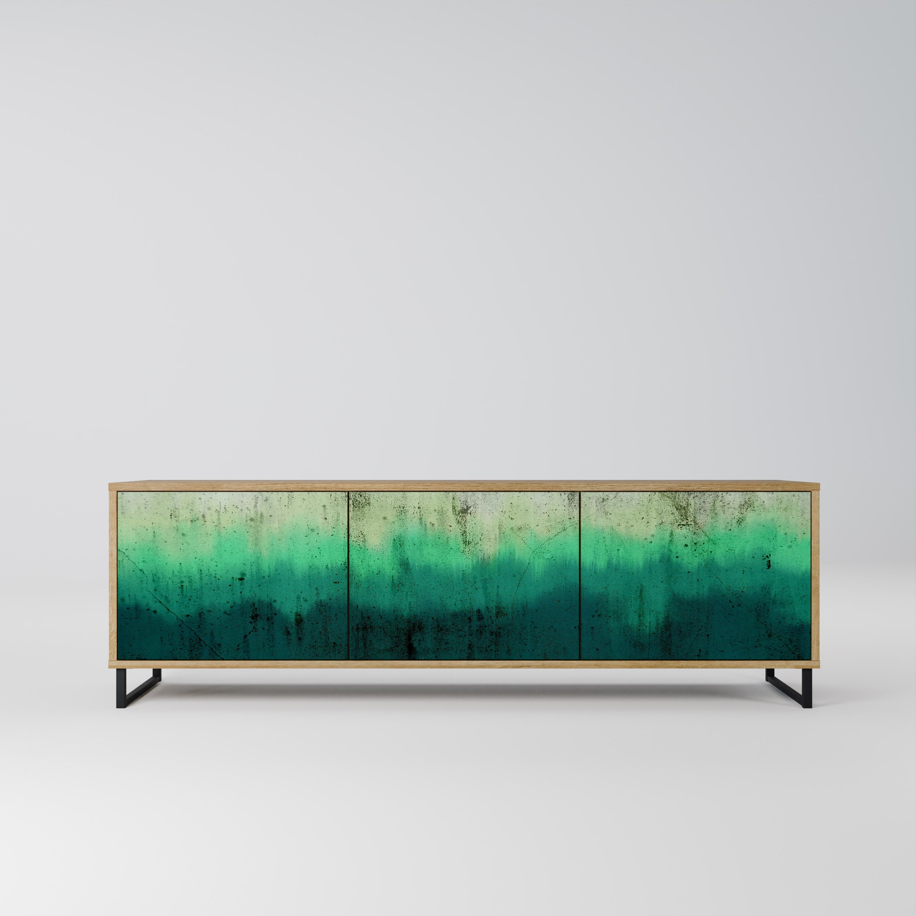 NORTHERN LIGHTS TV-Lowboard mit 3 Türen in Eiche-Optik