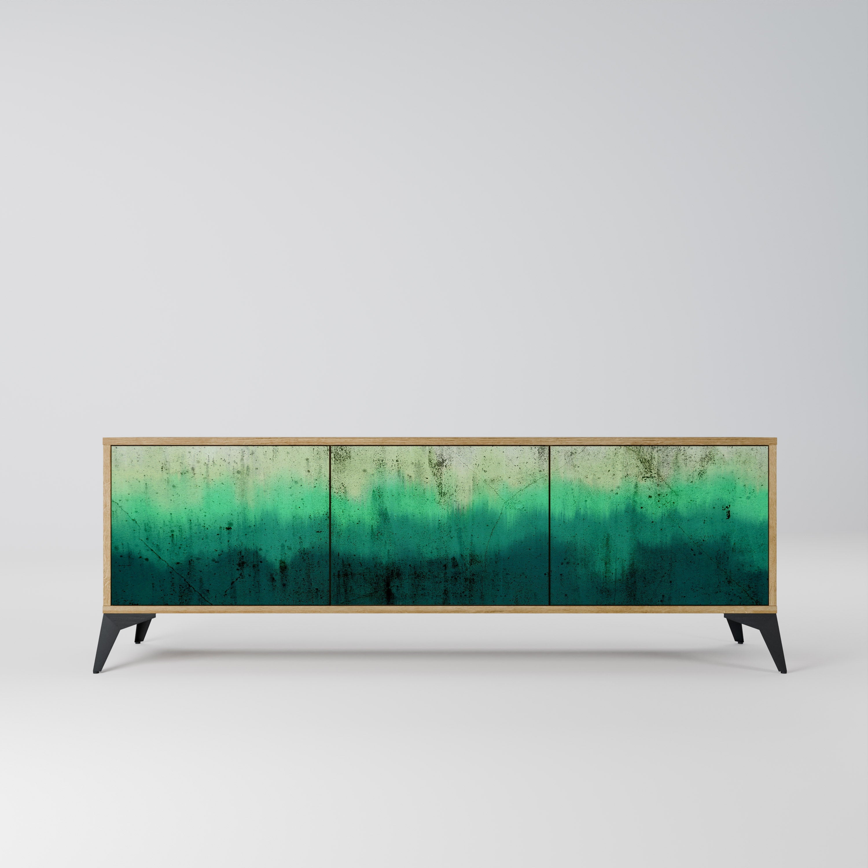 NORTHERN LIGHTS TV-Lowboard mit 3 Türen in Eiche-Optik