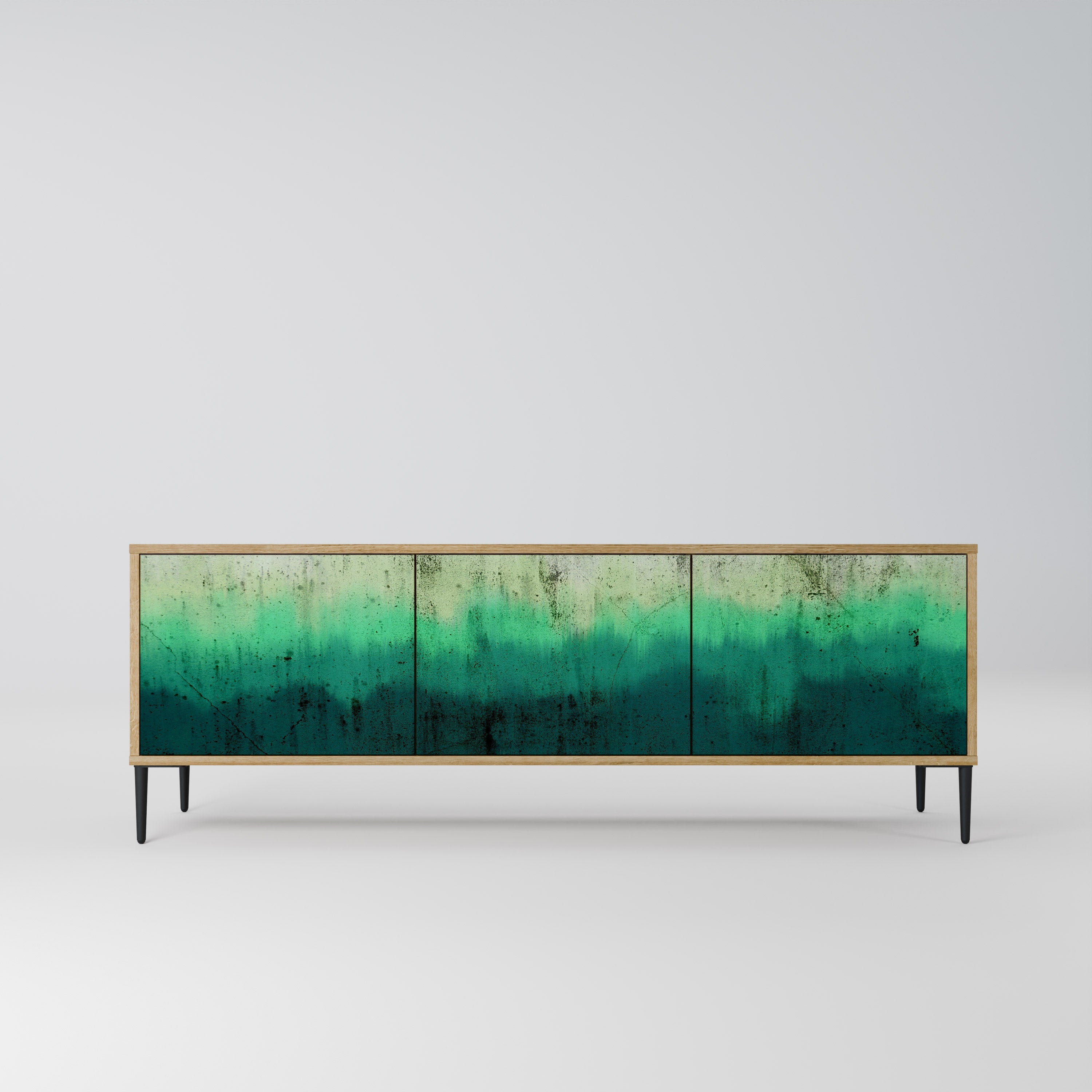 NORTHERN LIGHTS TV-Lowboard mit 3 Türen in Eiche-Optik