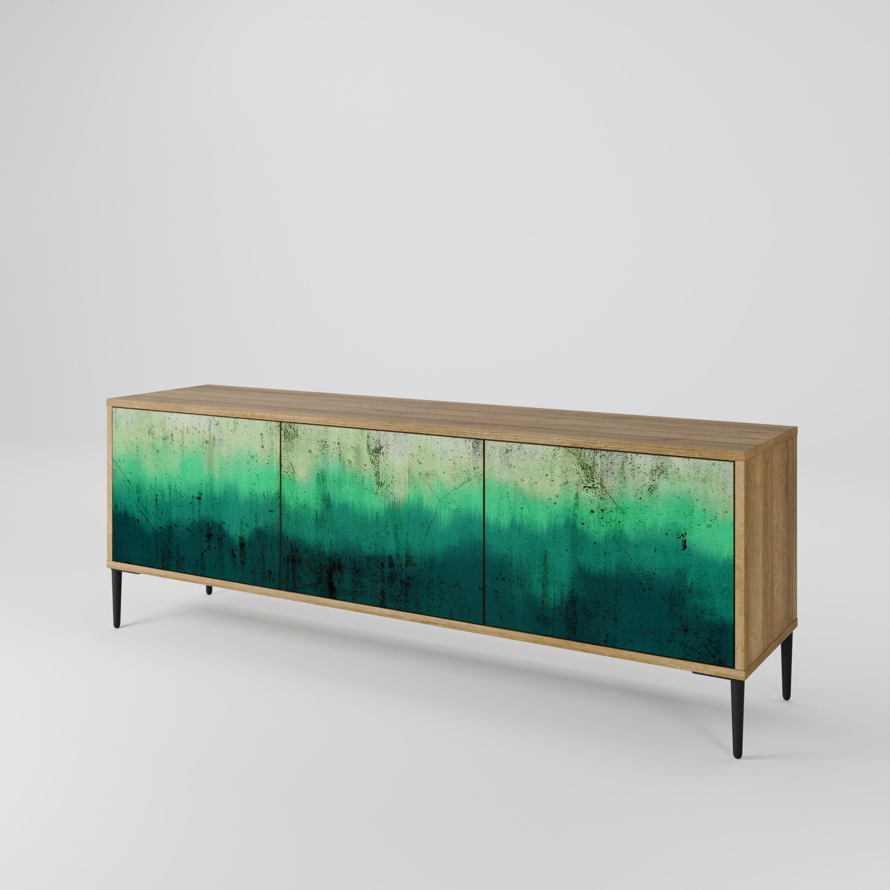 NORTHERN LIGHTS TV-Lowboard mit 3 Türen in Eiche-Optik