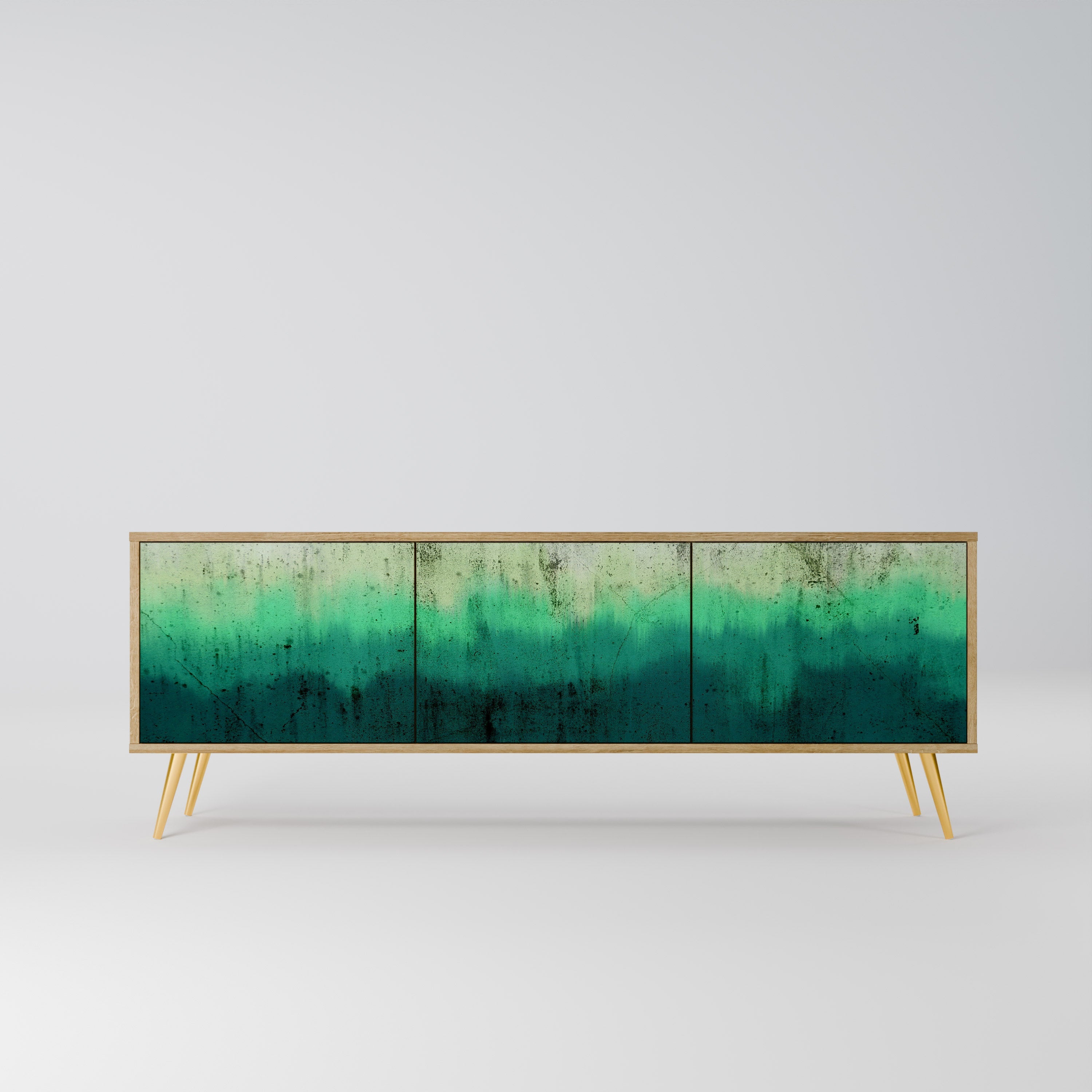 NORTHERN LIGHTS TV-Lowboard mit 3 Türen in Eiche-Optik