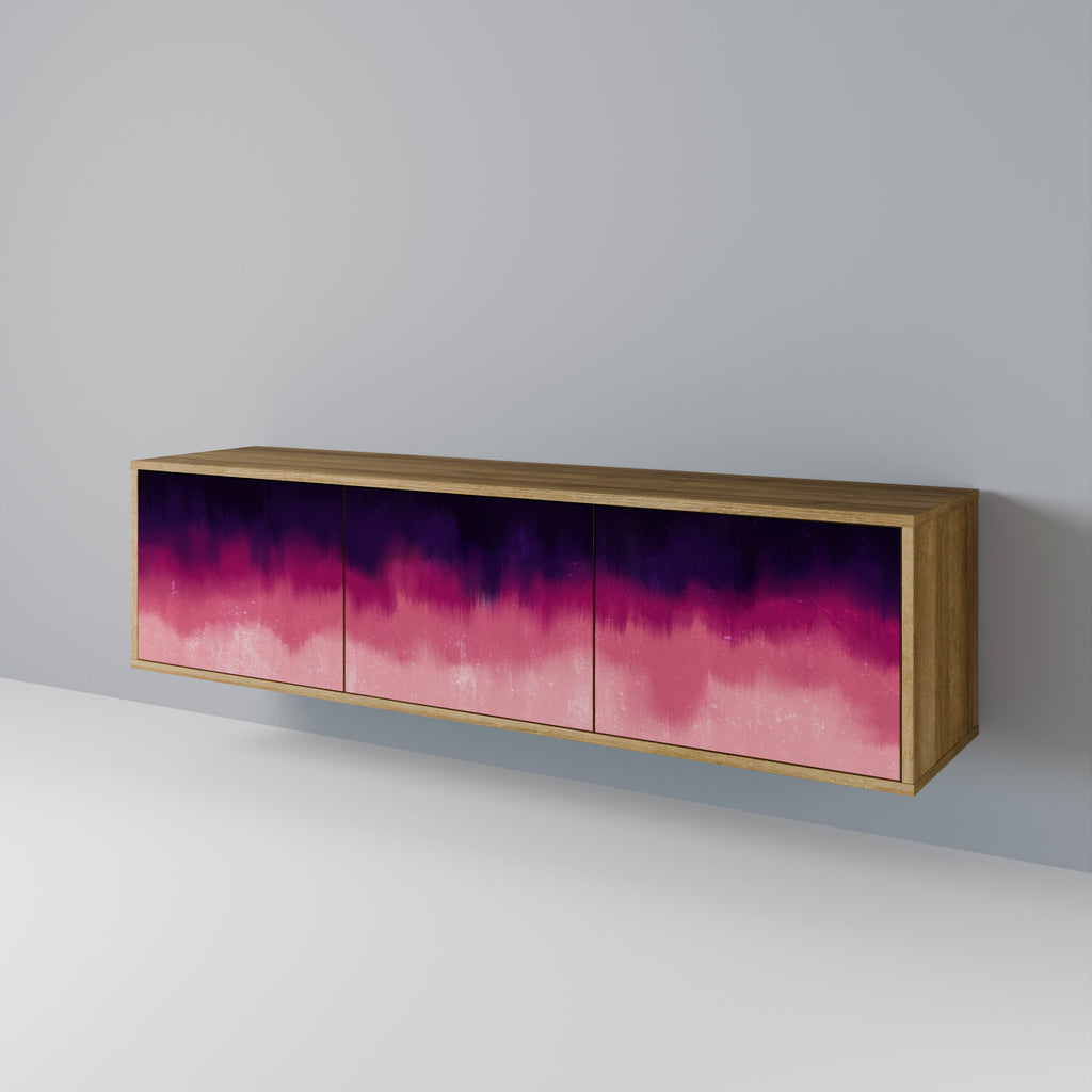 AURORA BOREALIS TV-Lowboard mit 3 Türen in Eiche-Optik