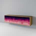 AURORA BOREALIS TV-Lowboard mit 3 Türen in Eiche-Optik