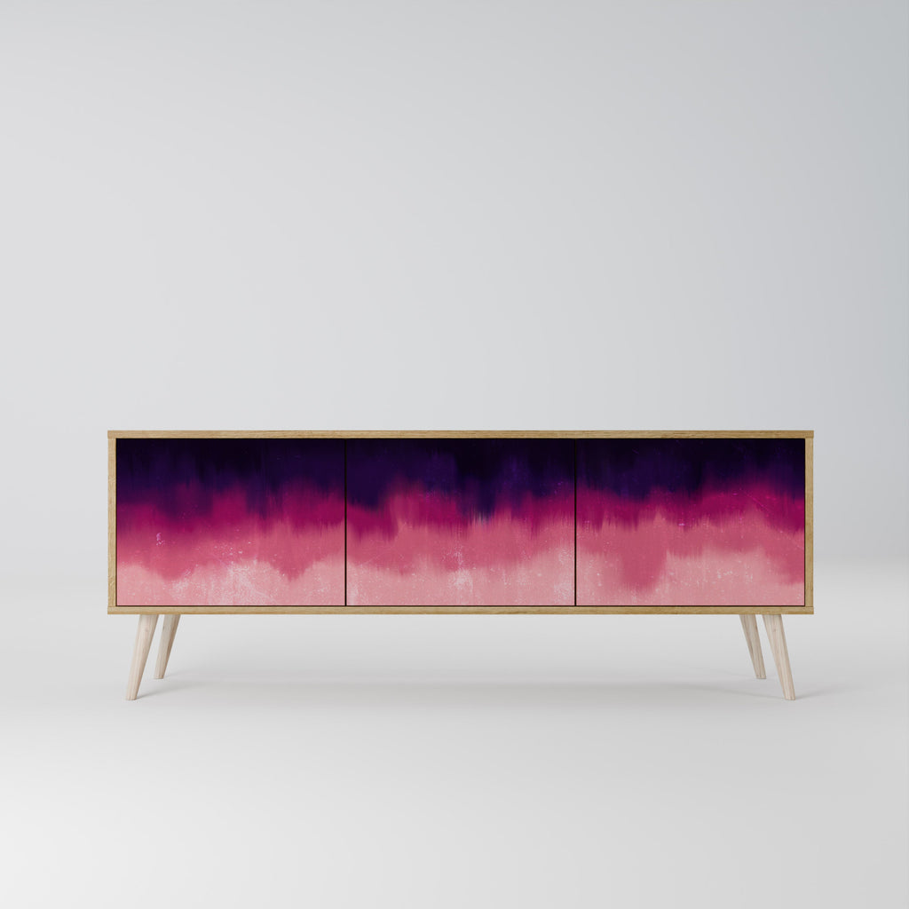 AURORA BOREALIS TV-Lowboard mit 3 Türen in Eiche-Optik