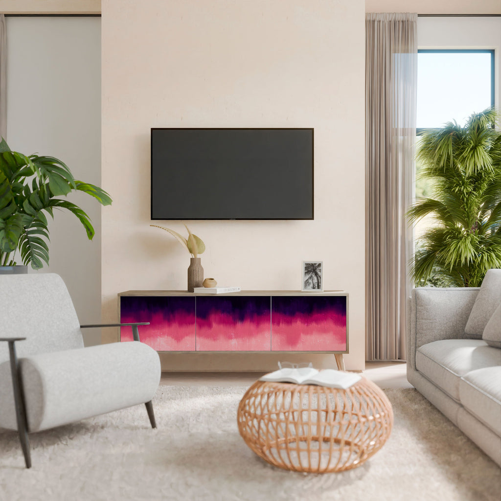 AURORA BOREALIS TV-Lowboard mit 3 Türen in Eiche-Optik