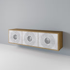 SOLID CIRCLES TV-Lowboard mit 3 Türen in Eiche-Optik