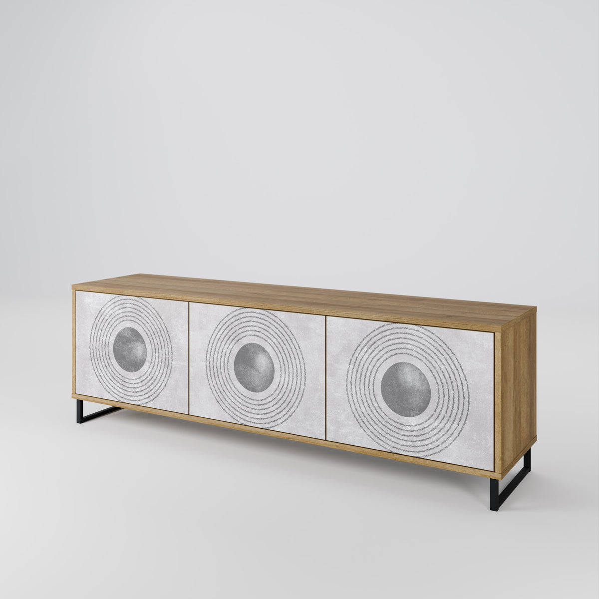 SOLID CIRCLES 3-türiges TV-Lowboard