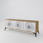 SOLID CIRCLES TV-Lowboard mit 3 Türen in Eiche-Optik