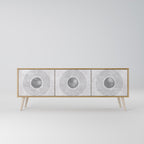 SOLID CIRCLES TV-Lowboard mit 3 Türen in Eiche-Optik