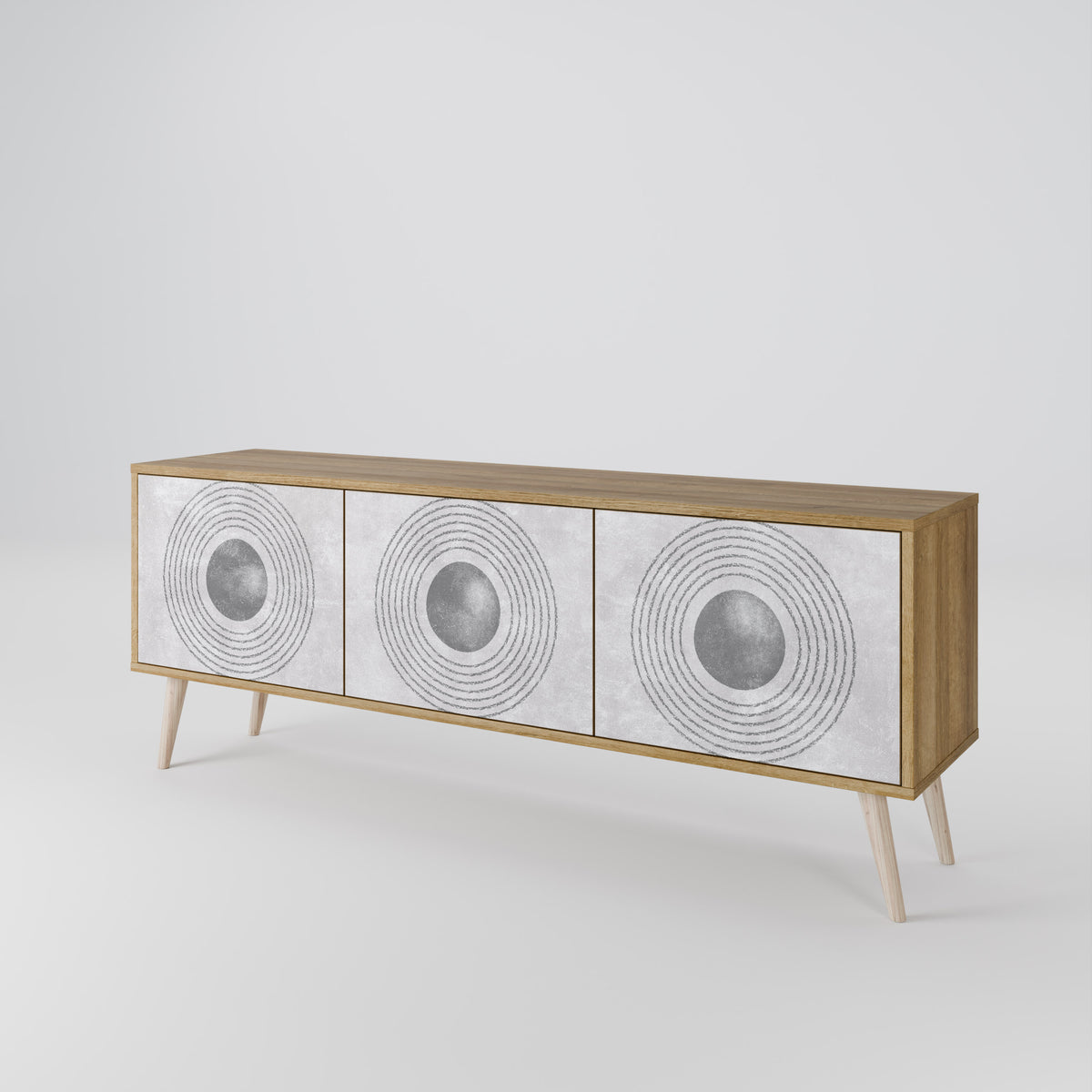 SOLID CIRCLES 3-türiges TV-Lowboard