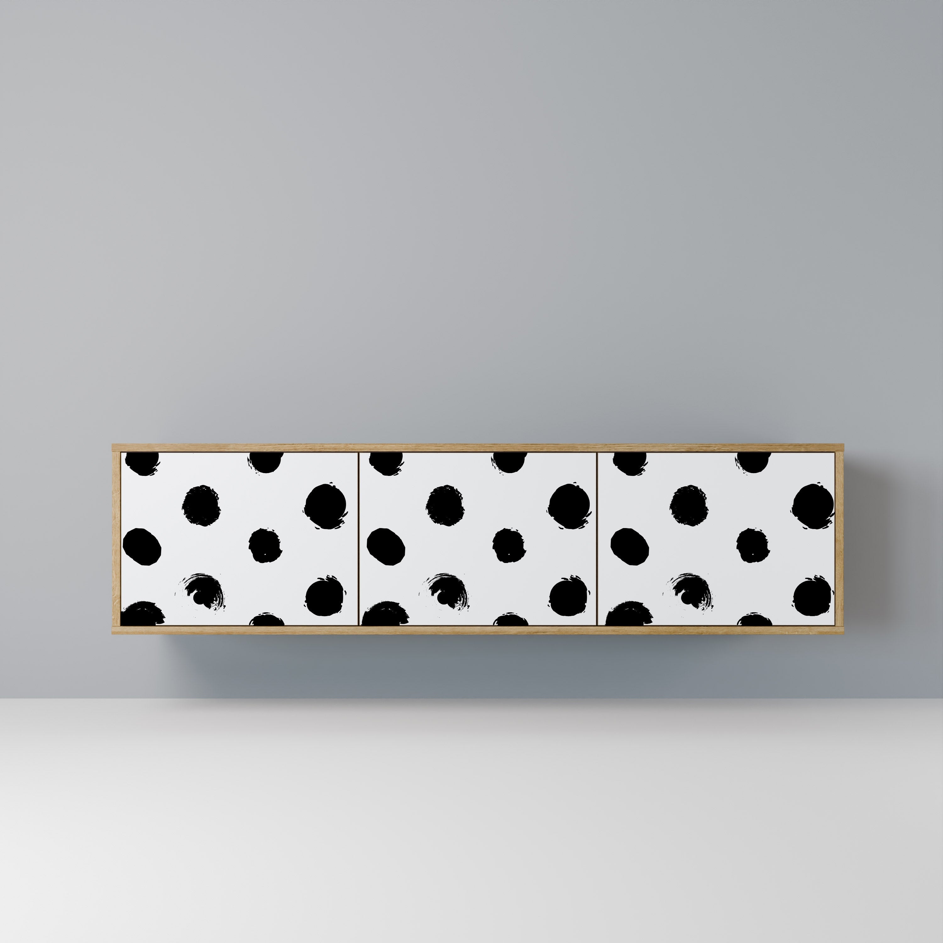 SLIPPING MINUTES TV-Lowboard mit 3 Türen in Eiche-Optik