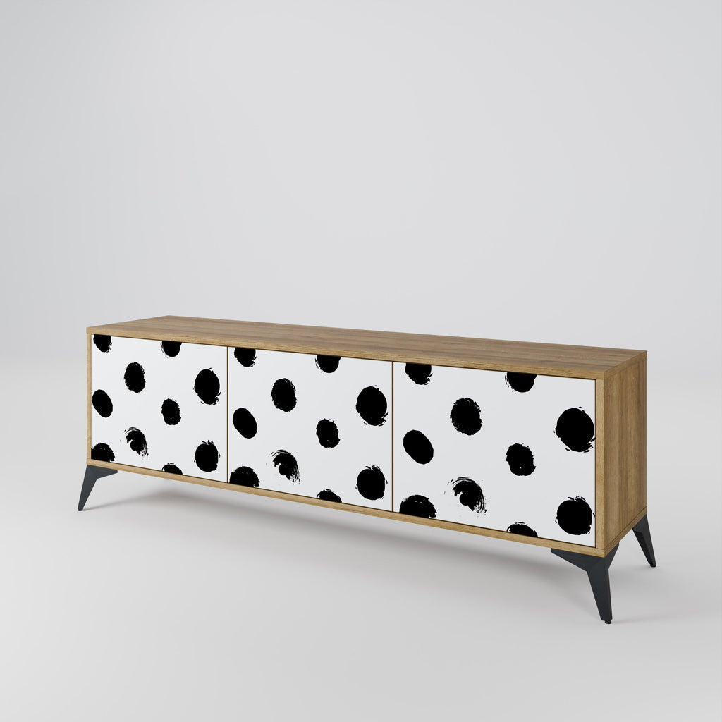 SLIPPING MINUTES TV-Lowboard mit 3 Türen in Eiche-Optik
