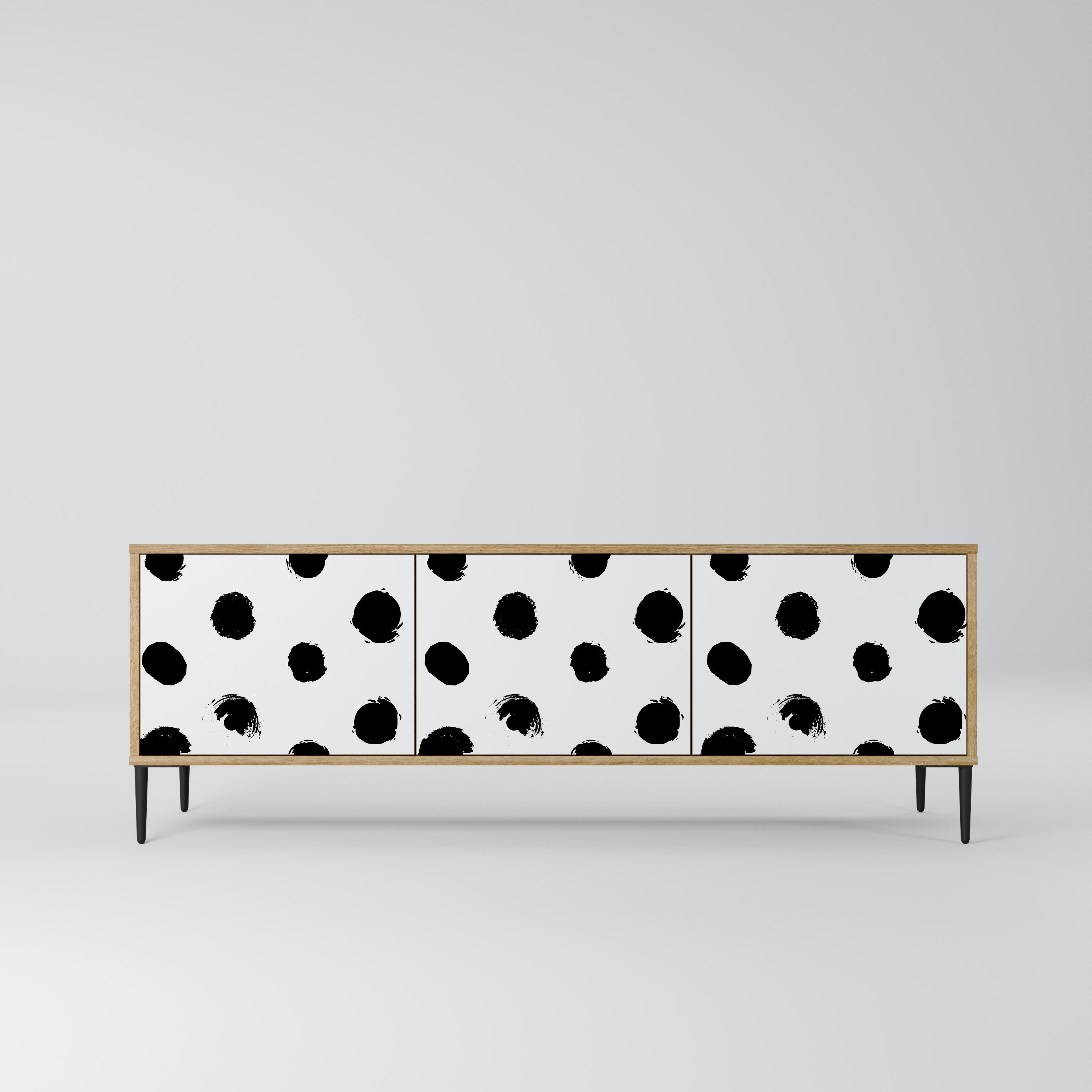 SLIPPING MINUTES TV-Lowboard mit 3 Türen in Eiche-Optik