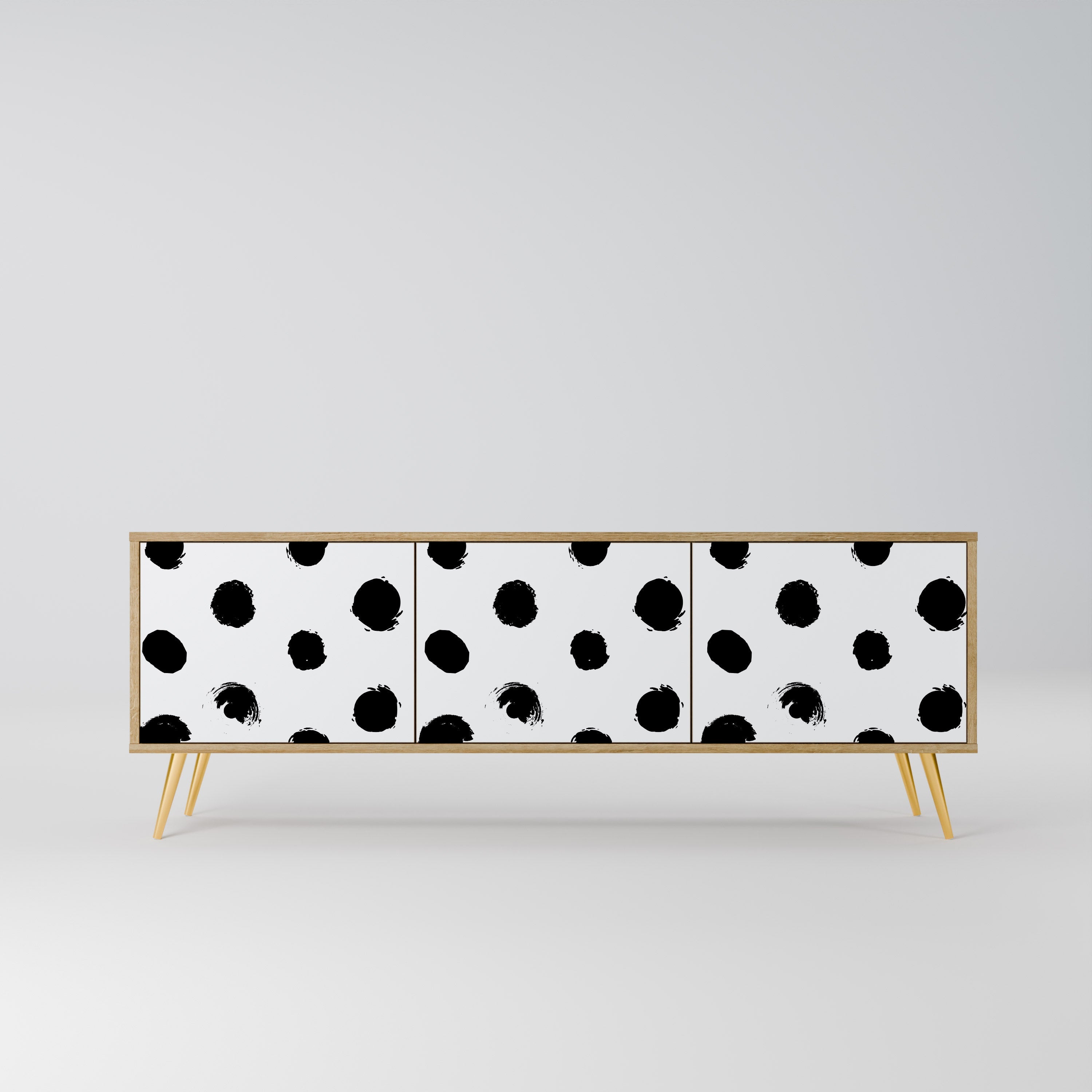 SLIPPING MINUTES TV-Lowboard mit 3 Türen in Eiche-Optik