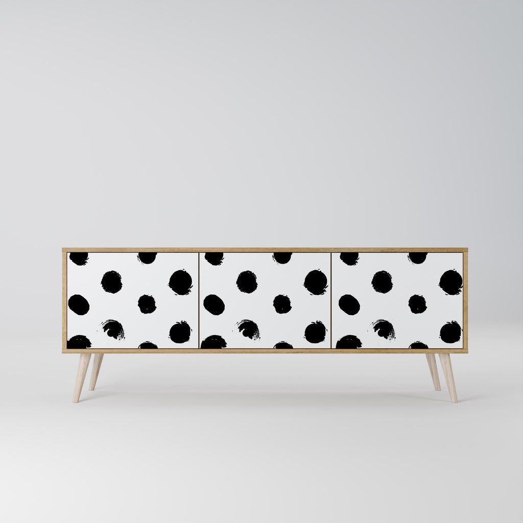 SLIPPING MINUTES TV-Lowboard mit 3 Türen in Eiche-Optik