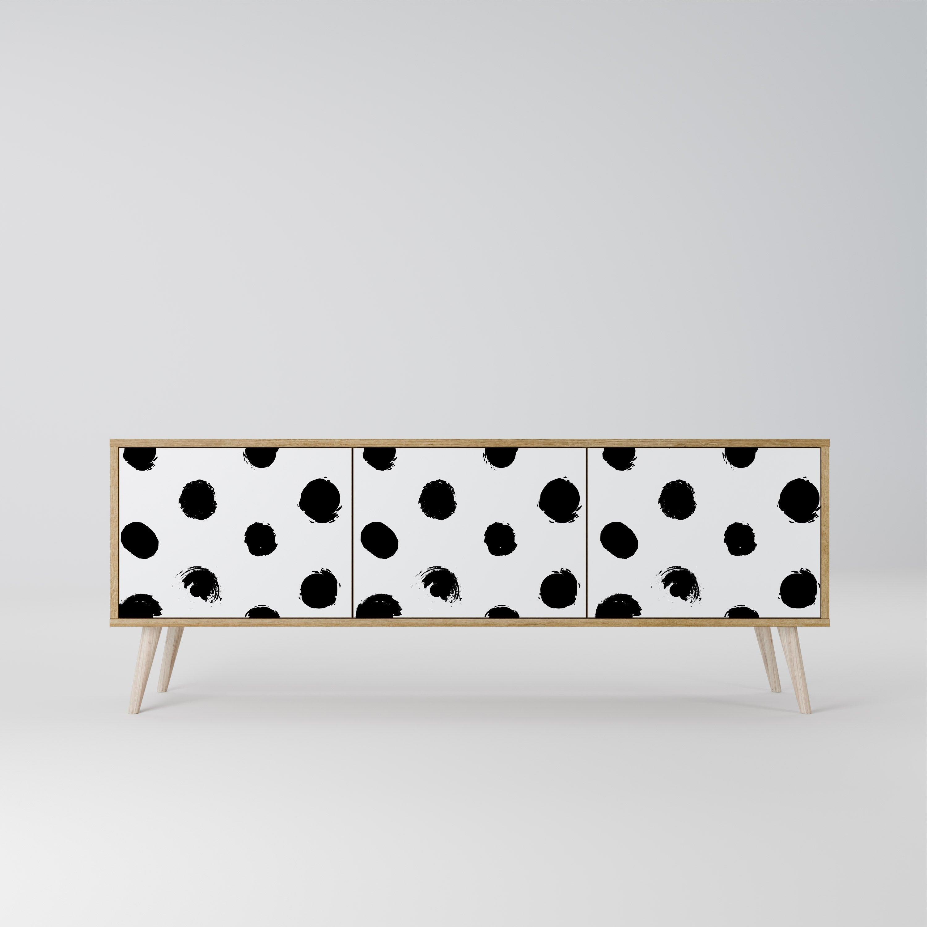 SLIPPING MINUTES TV-Lowboard mit 3 Türen in Eiche-Optik