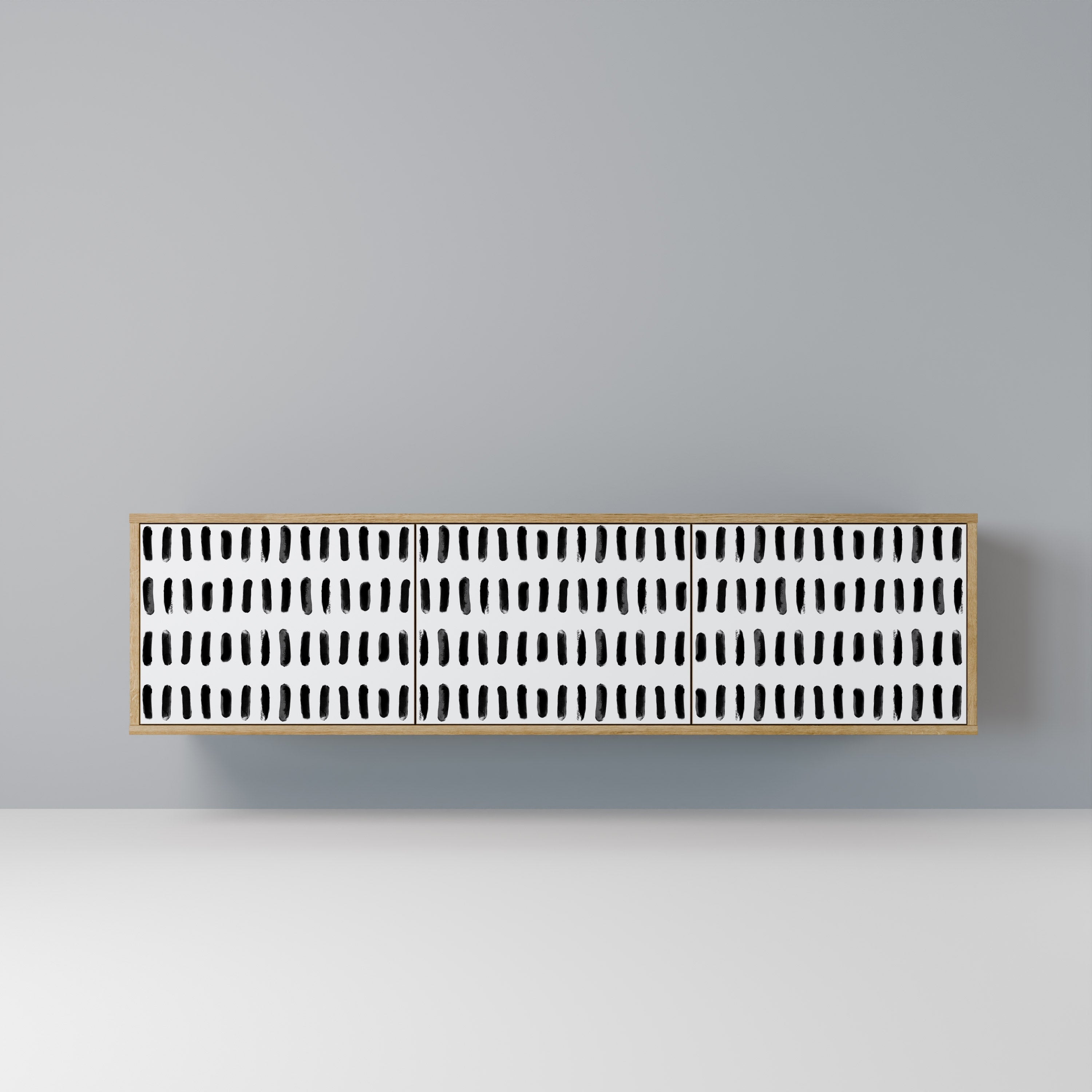 NIGHTY MELODIES TV-Lowboard mit 3 Türen in Eiche-Optik